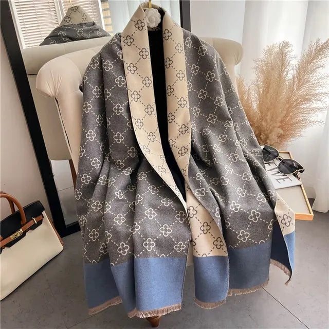 Luxury Double-Sided Cashmere Feel Scarf for Women & Men - Soft Winter Warm Wrap - Perfect for Cold Weather, Office, Travel & Gift Giving