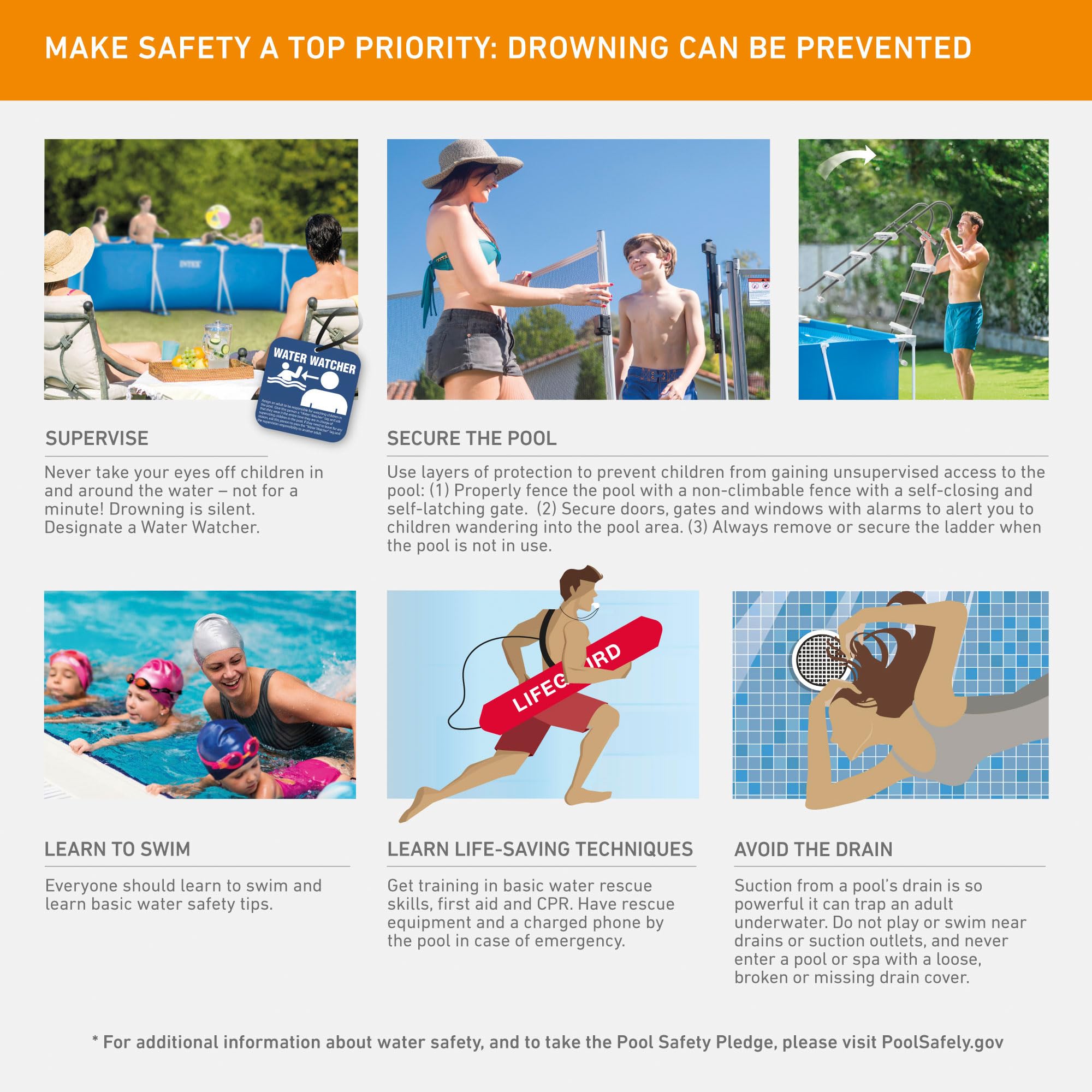 Intex 8.5ft x 26in Rectangular Frame Above Ground Swimming Pool for Kids & Adults - Outdoor Backyard Summer Water Fun for Ages 6+