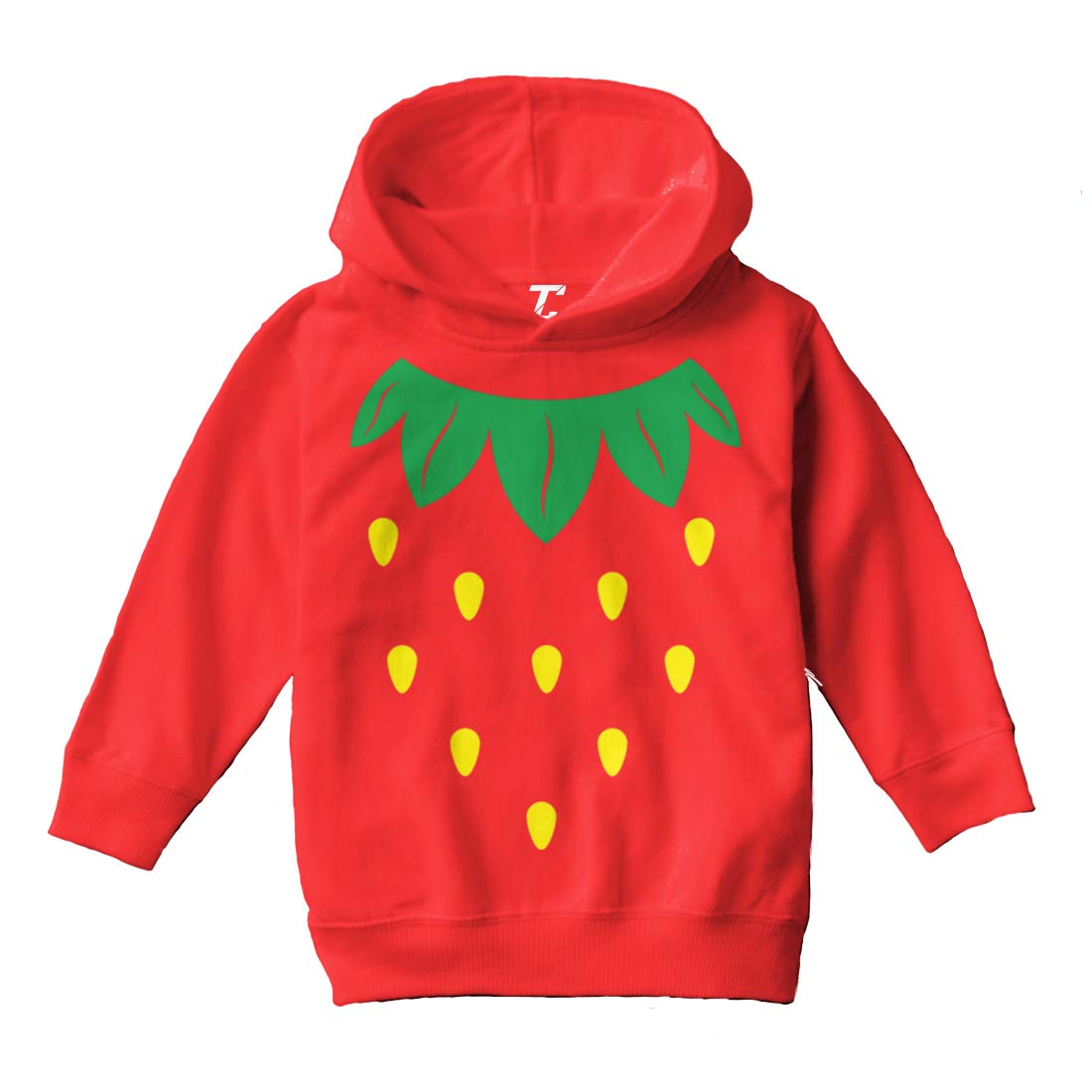 Tcombo Strawberry Outfit - Adorable Fruit Print Fleece Hoodie for Toddlers & Kids | Perfect for Playdates, School & Family Photos