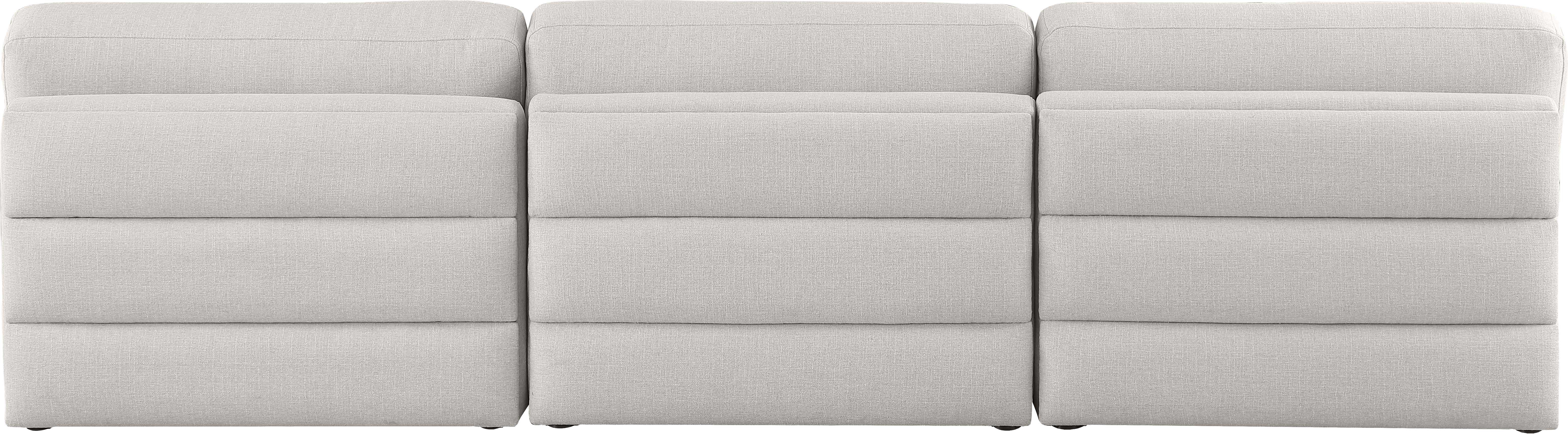 Beckham Durable Linen Textured Fabric Modular Sofa Set - Modern Sectional Couch for Living Room, Lounge & Home Theater | Comfortable & Stylish Furniture for Family Gatherings