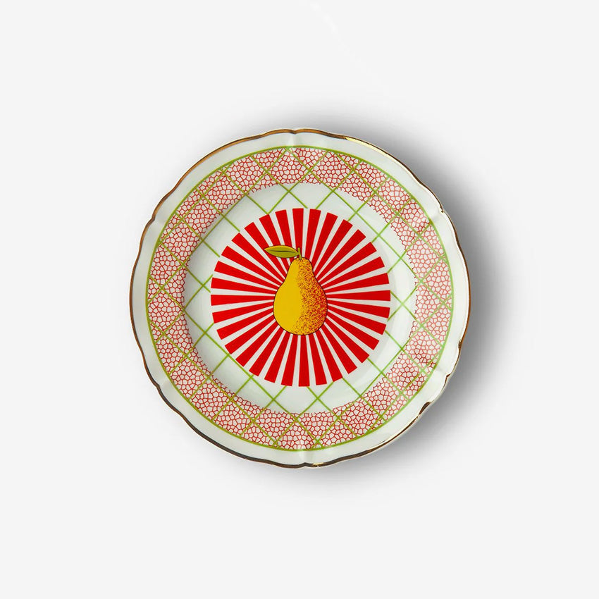 Bitossi Home Bel Paese Fruit Plate - Elegant Pear Design for Dining & Entertaining | Perfect for Serving Fruits, Appetizers & Desserts