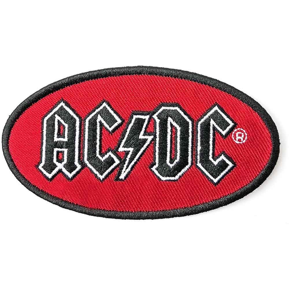 AC/DC Iron On Patches - Oval Logo Band Patches for Jackets, Jeans & Backpacks - Rock Music Merchandise for Fans & Collectors