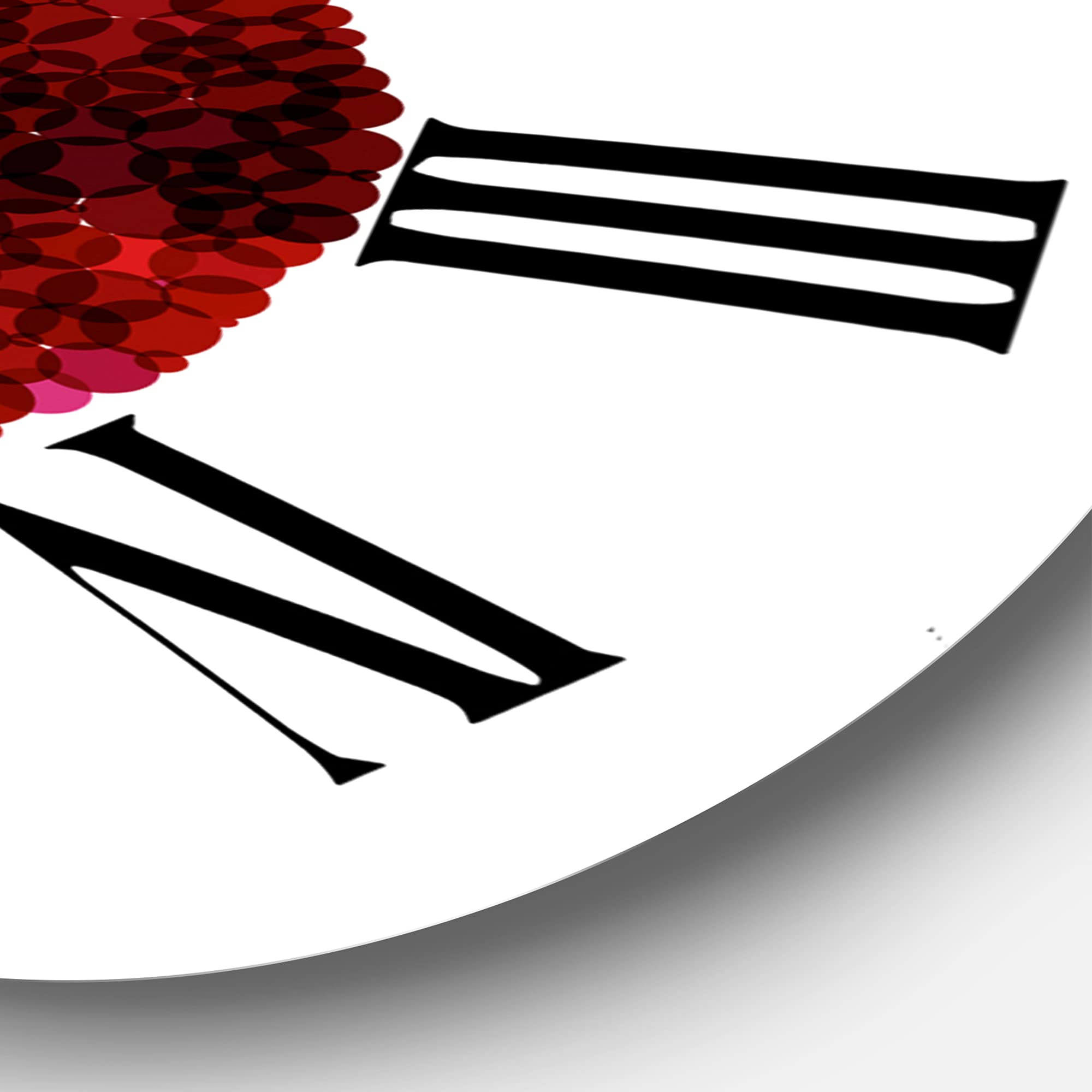 DesignQ Modern Wall Clock - Large 'Sexy Red Woman Lips' Art Decor for Living Room, Bedroom & Office | Silent Non-Ticking Battery Operated