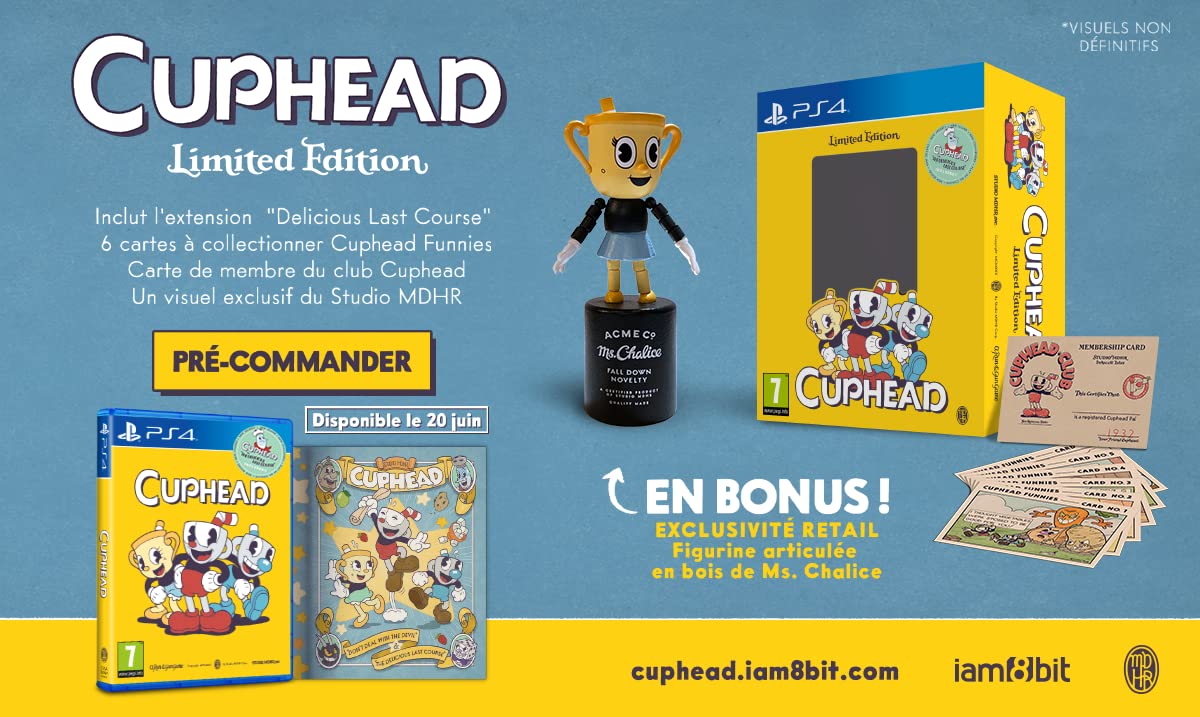 Cuphead Limited Edition PS4 Game - Classic Run & Gun Action, Co-op Multiplayer - Perfect for Retro Gaming Fans & Collectors - Great for Parties, Family Fun & Nostalgic Gaming Nights