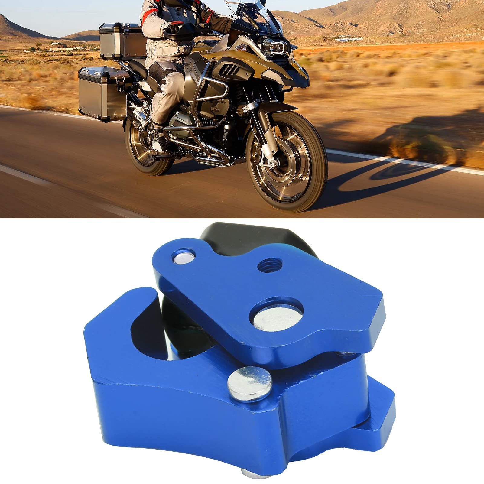 Universal Motorcycle Helmet Hook - CNC Aluminum Alloy Hanger for Scooter & Luggage - Blue - Secure Storage On-the-Go
