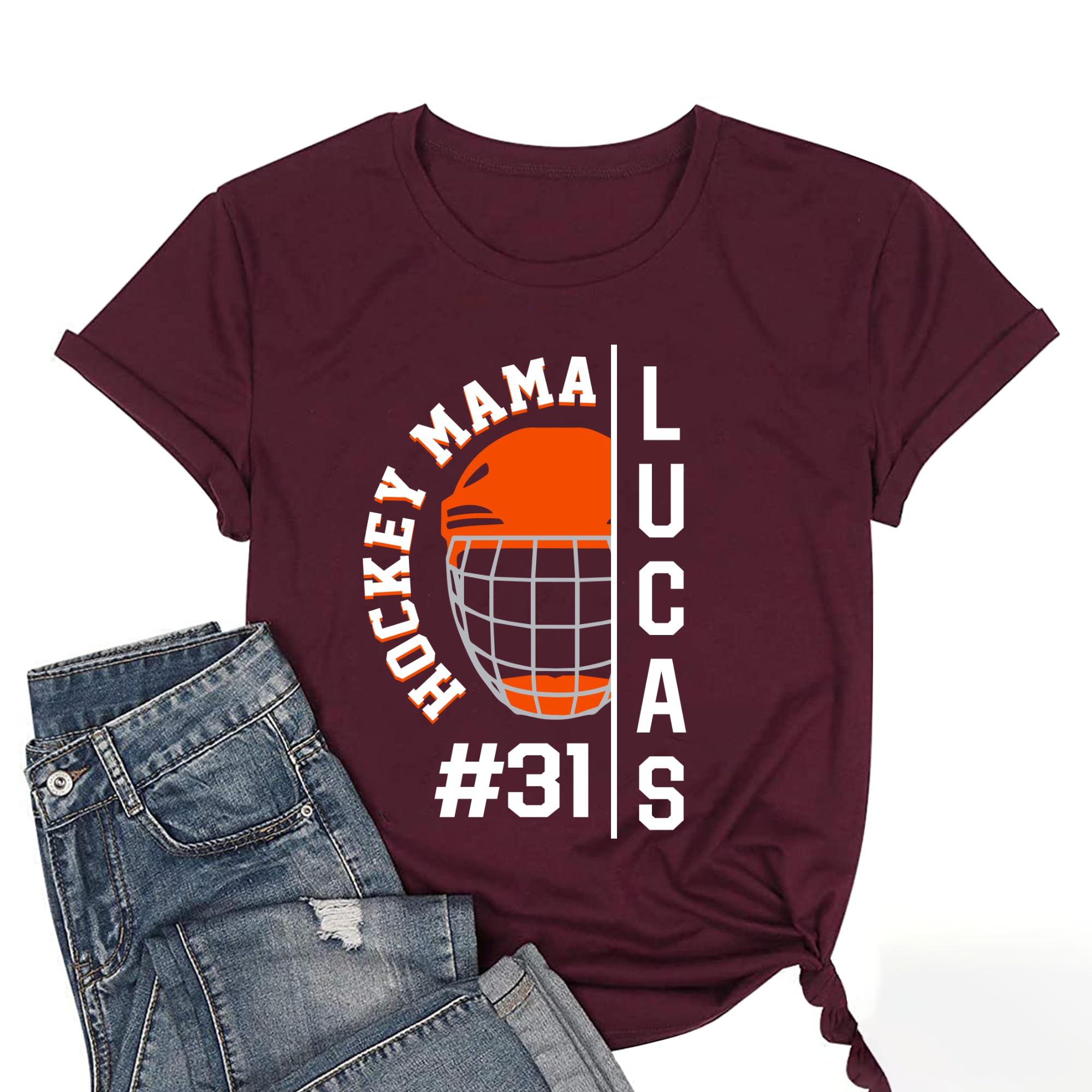 Personalized Hockey Mom Sweatshirt for Women - Custom Hockey Mom Shirt - Comfortable & Stylish Hockey Apparel - Perfect for Games, Practices & Supporting Your Team