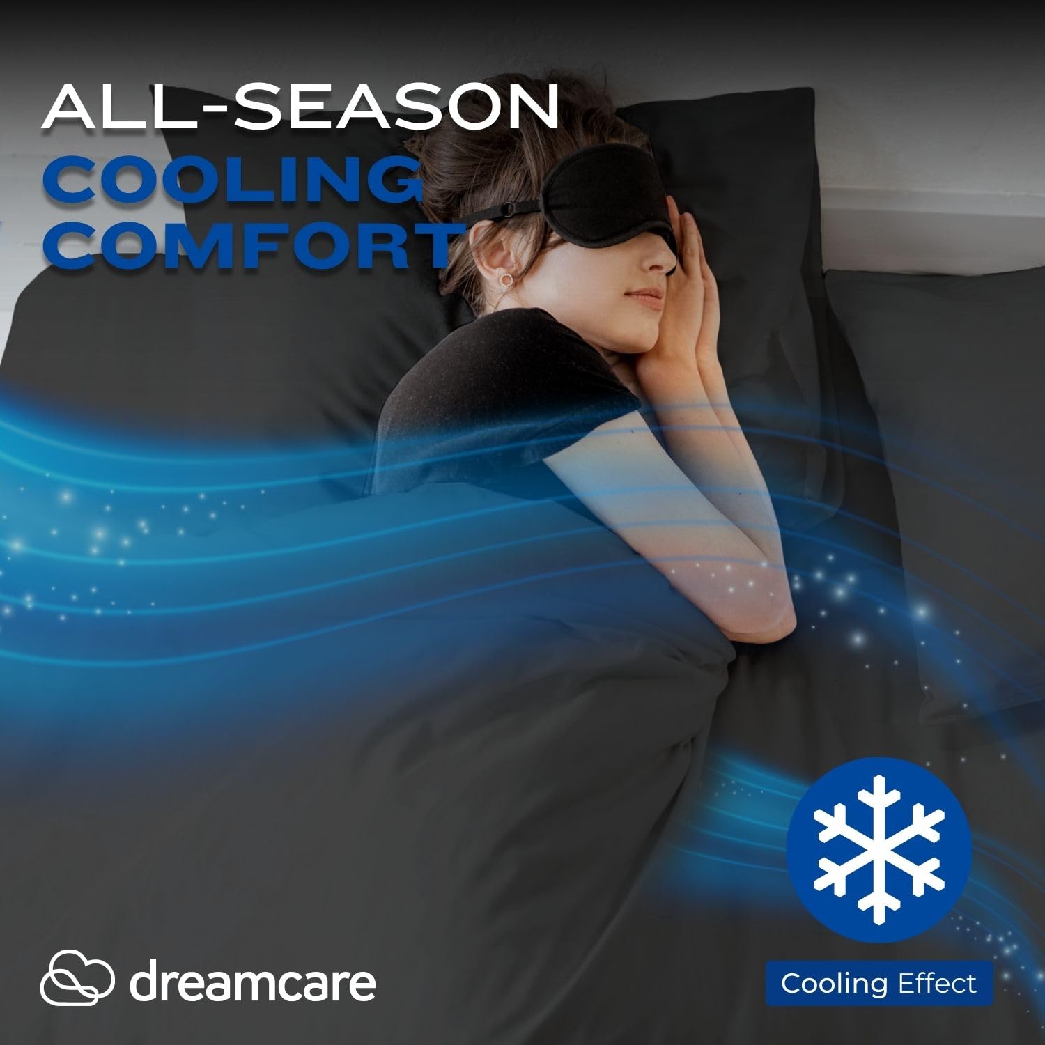 Cooling Full Size Sheet Set - 4pc Soft 100% Brushed Polyester Bed Sheets with Deep Pocket (Fits up to 15