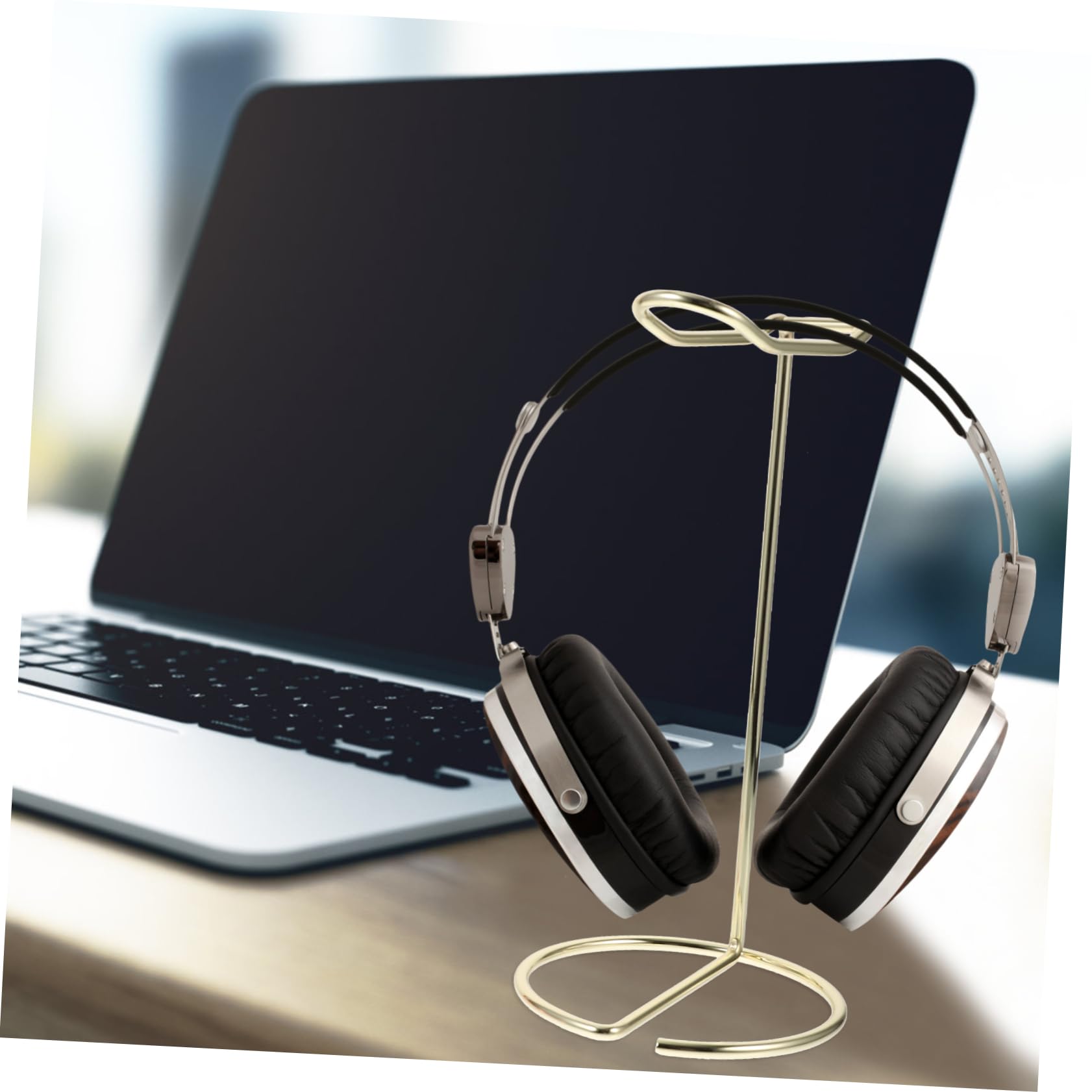 Angoily 4-Pack Metal Headphone Holder - Under Desk Headset Stand with Simple Design, Durable Iron Construction for Home & Office Use - Perfect for Gaming Setups, Workstations, and Organized Desktop Accessories