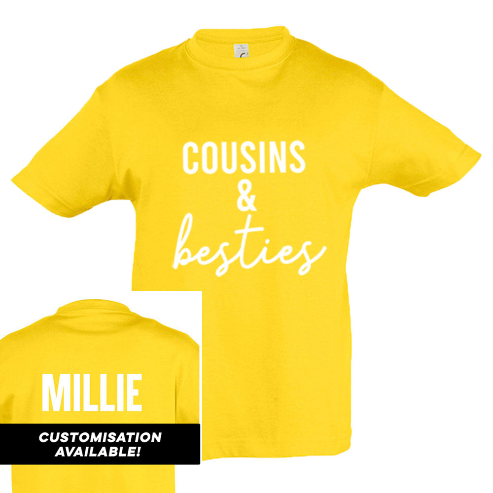 Best Friends & Cousins Matching Gold T-Shirts - MRK X Collection | Fun Matching Outfits for Family Gatherings & Special Occasions