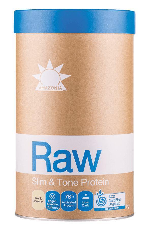 Amazonia Raw Slim & Tone Protein Powder - Organic Plant-Based Vegan Protein for Weight Loss & Muscle Tone - Perfect for Smoothies, Shakes & Post-Workout Recovery