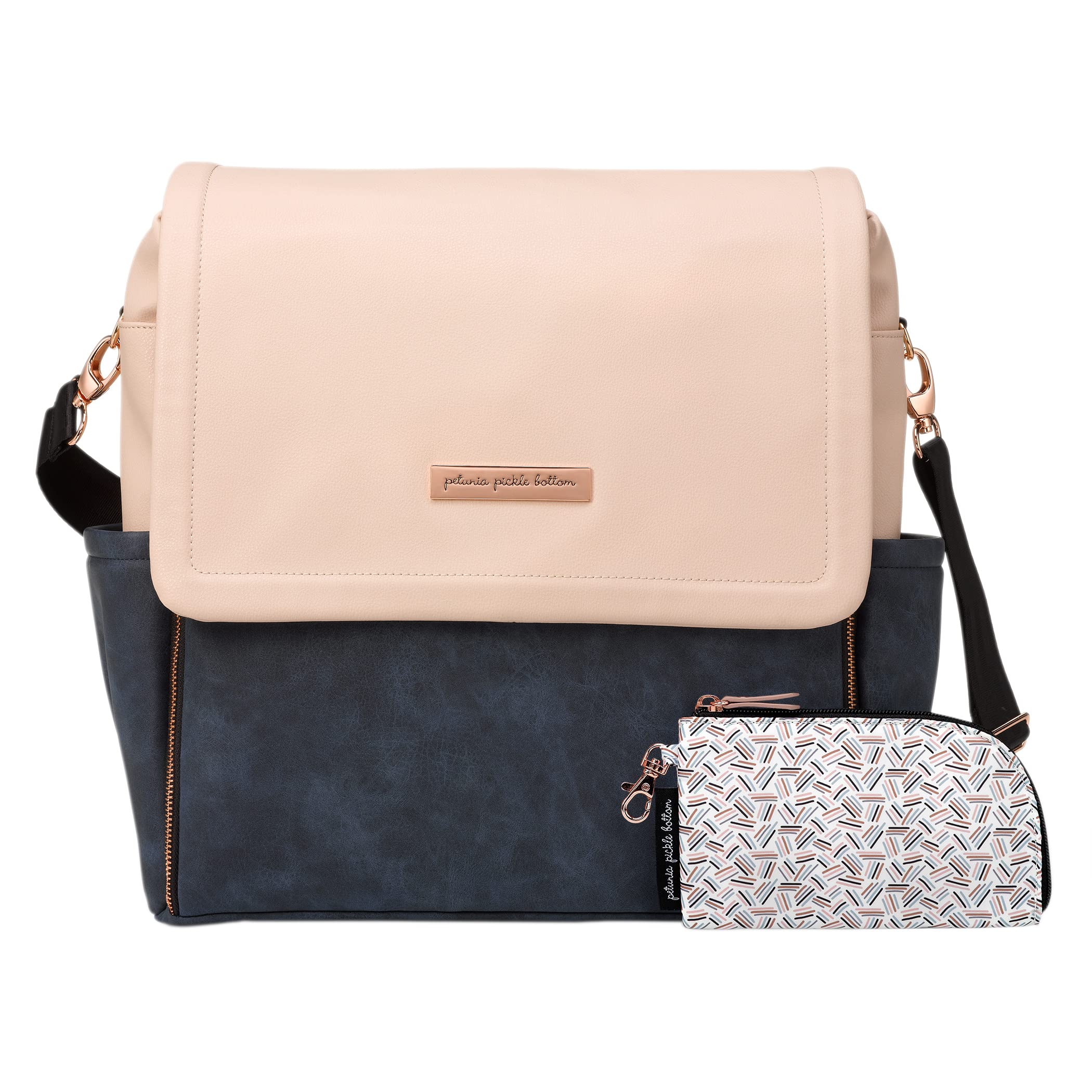 Petunia Pickle Bottom Boxy Backpack - Stylish & Spacious Diaper Bag for On-The-Go Moms | Waterproof Baby Carrier Backpack with Multiple Pockets | Perfect for Travel, Shopping & Daily Outings (Indigo Blush)