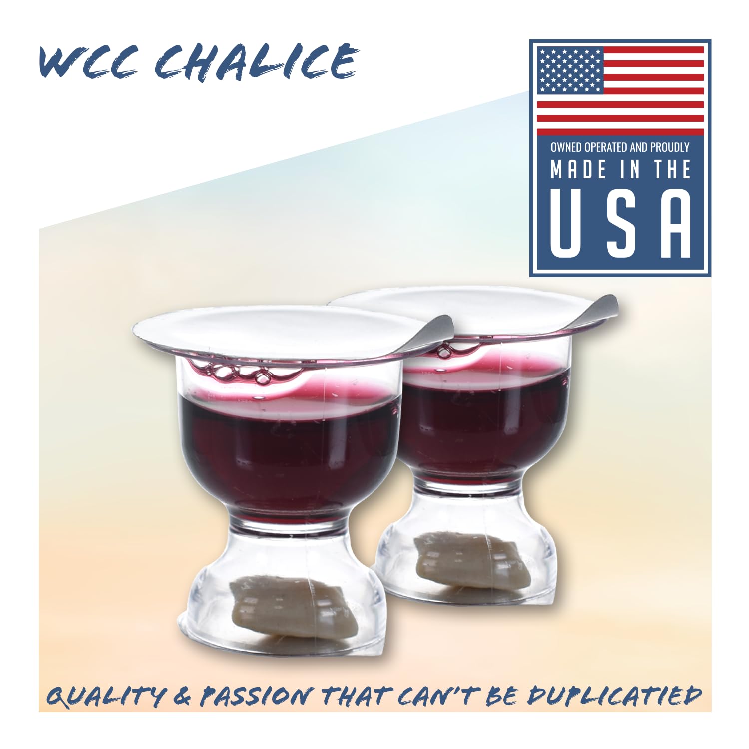Gluten-Free Pre-Filled Disposable Communion Cups with Concord Grape Juice & Bread - Pack of 200 for Church Services, Home Worship & Religious Ceremonies - Free Shipping