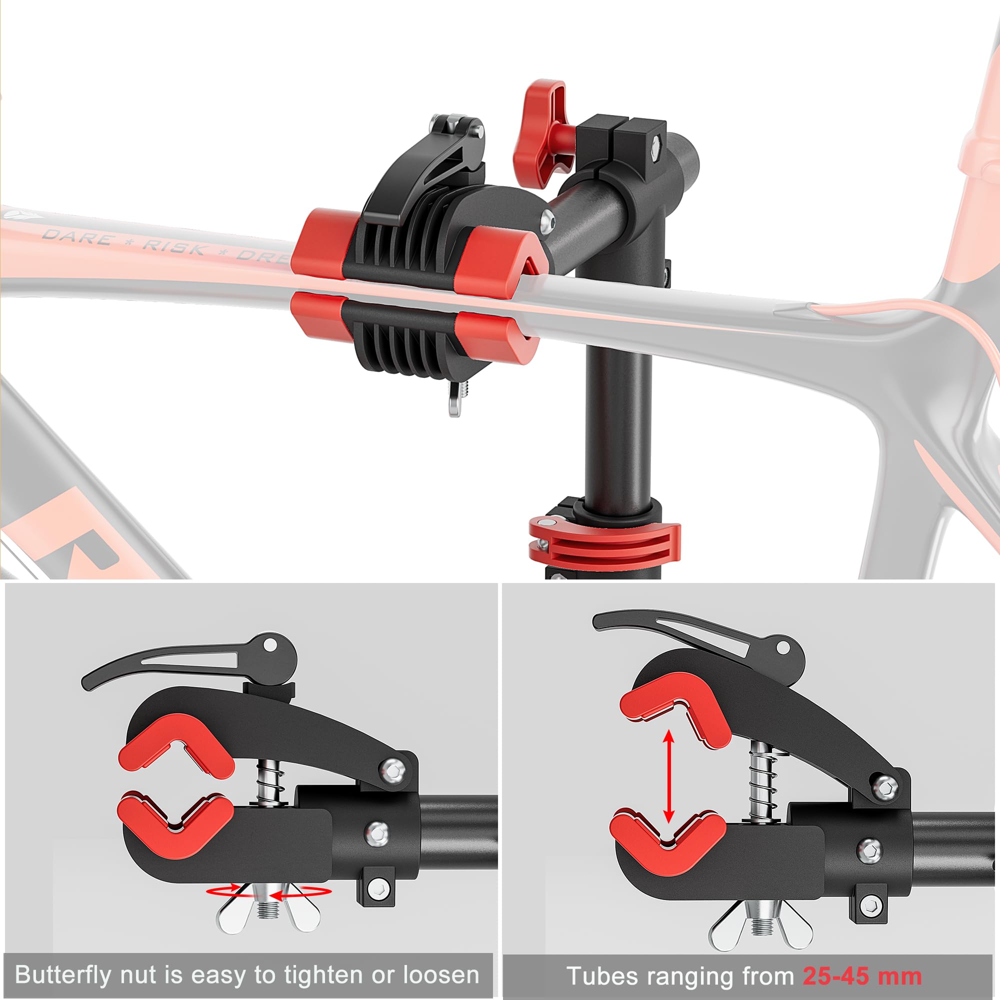 CXWXC Bike Repair Stand - Heavy Duty Bench Mount Bike Maintenance Stand & Rack for E-Bikes, Mountain & Road Bikes - Perfect for Home Mechanics & Bike Shop Use - Ideal for Wheel Truing, Brake Adjustments & General Bike Maintenance