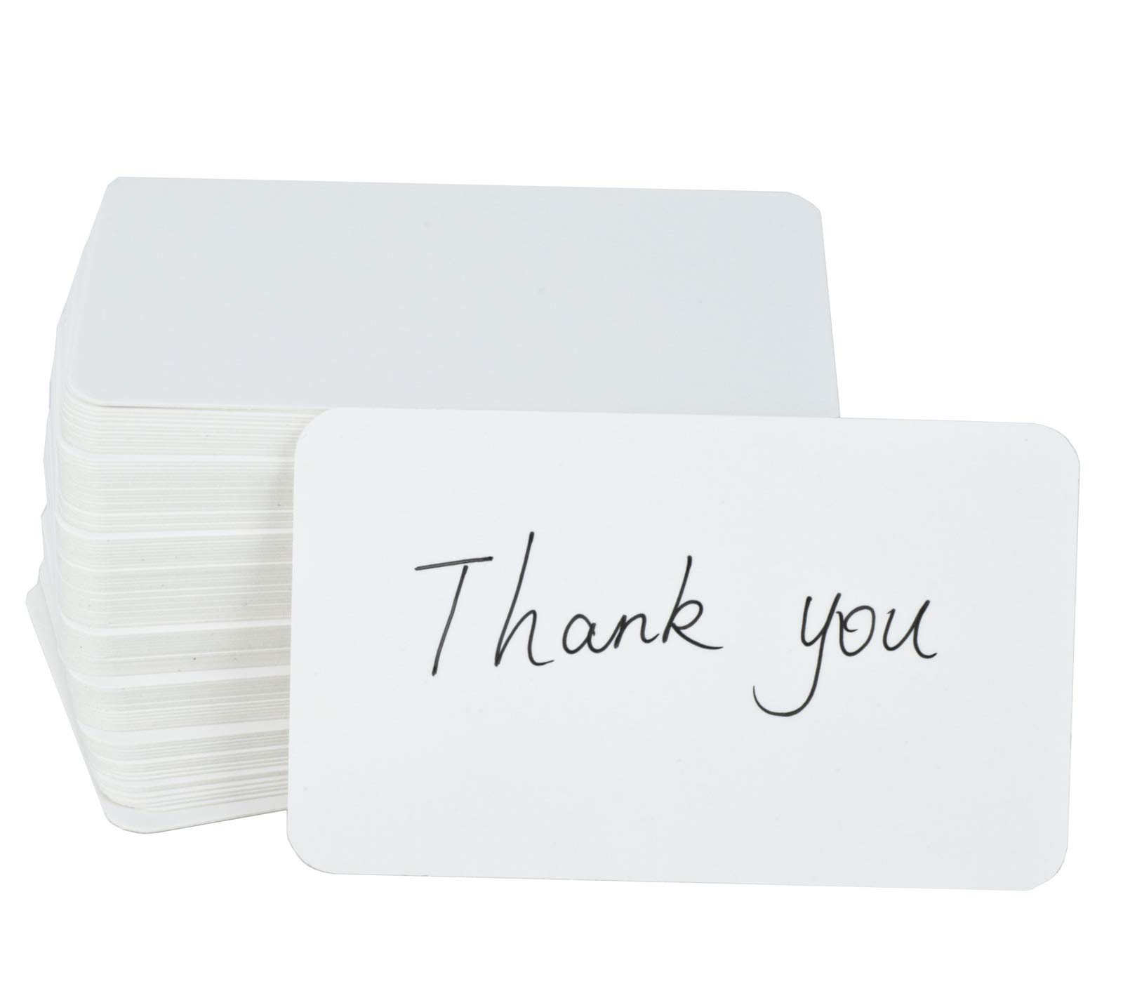 100pcs Blank Kraft Paper Cards - DIY Gift Cards, Message Cards, Word Cards for Scrapbooking, Wedding Invitations & Handmade Crafts (White)