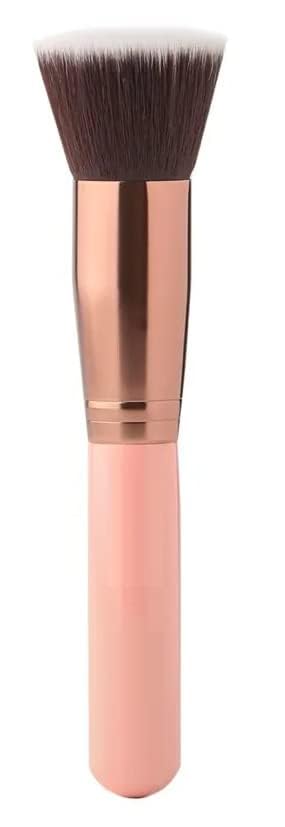 Rexulti Professional Flat Top Makeup Brush for Liquid & Powder Foundation - Soft Kabuki Brush for Flawless Blending - Ideal for Women & Girls (Multicolor, 1 Piece) | Perfect for Everyday Makeup, Contouring & Highlighting