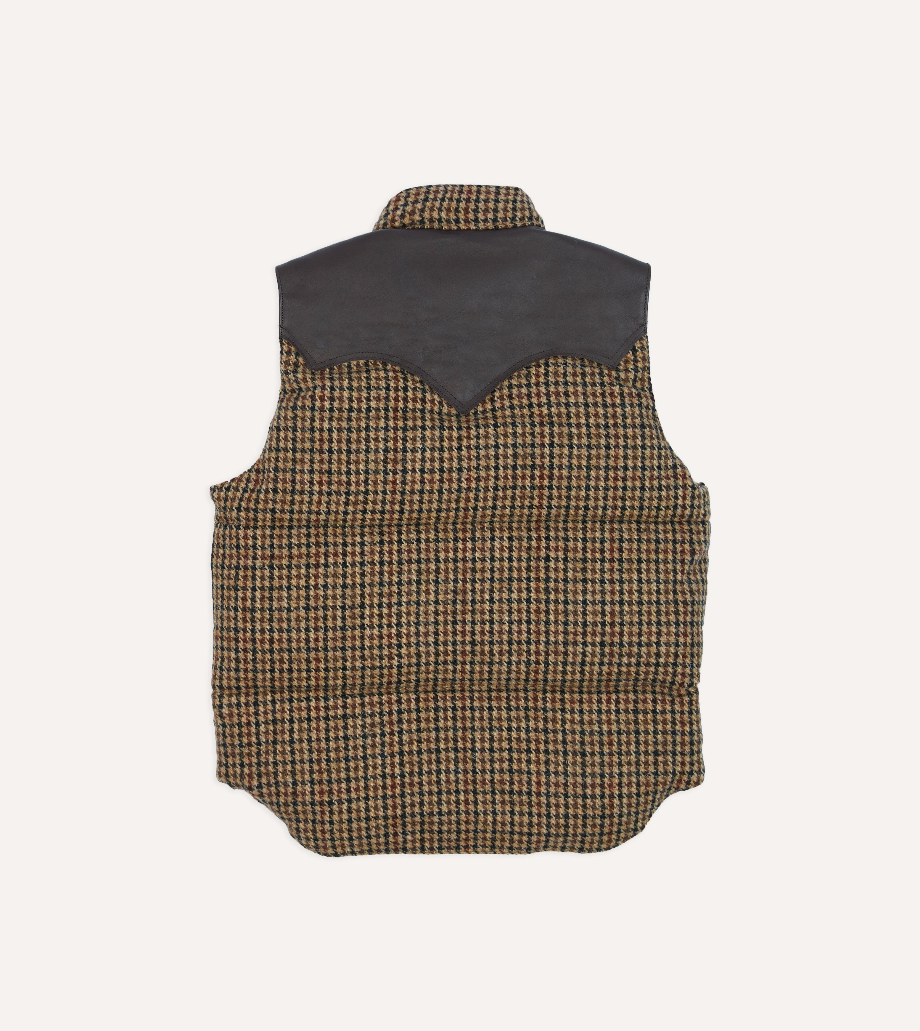 Rocky Mountain Featherbed Drake's Houndstooth Check Harris Tweed Christy Down Vest - Warm Winter Layering for Outdoor Adventures & Casual Style