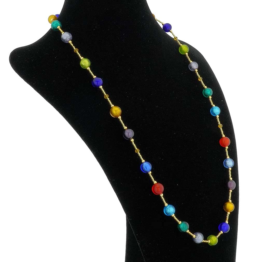 Murano Glass Necklace - Handmade Venetian Jewelry in Multicolor | Perfect for Gifts, Weddings & Special Occasions