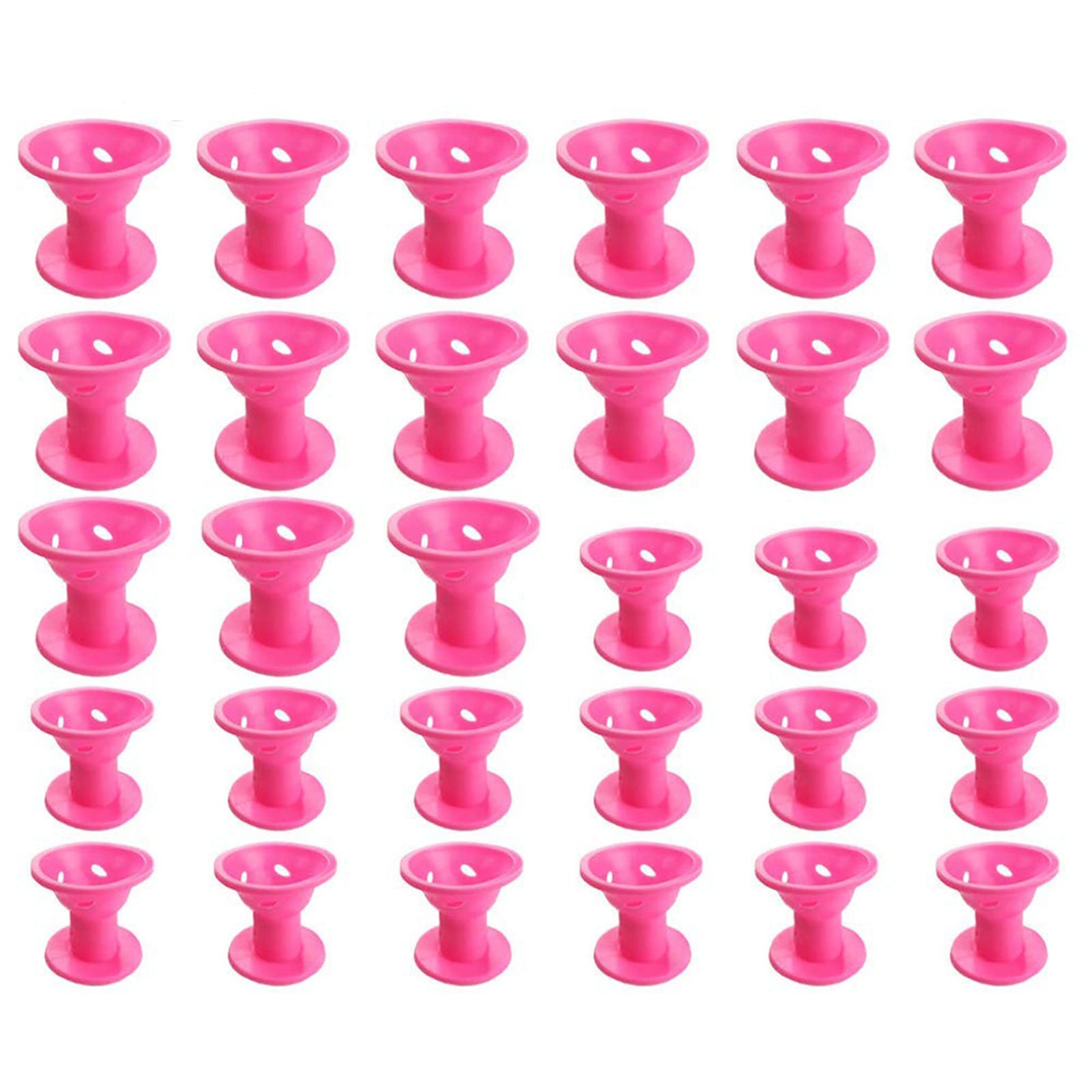 30 Pcs Magic Hair Rollers - Heatless Silicone Hair Curlers for Women & Girls, Self-Grip DIY Styling for Long, Medium & Short Hair (15 Large + 15 Small Overnight Curlers) - Perfect for Overnight Styling, Beach Waves & Effortless Curls