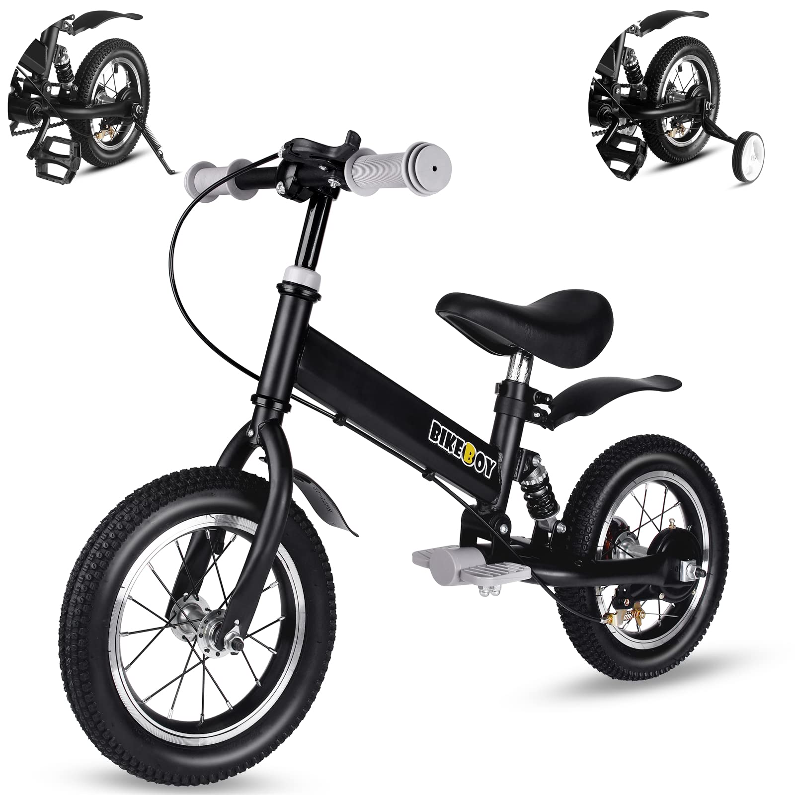 **2-in-1 Balance Bike for Kids Ages 2-6 | Convertible 12