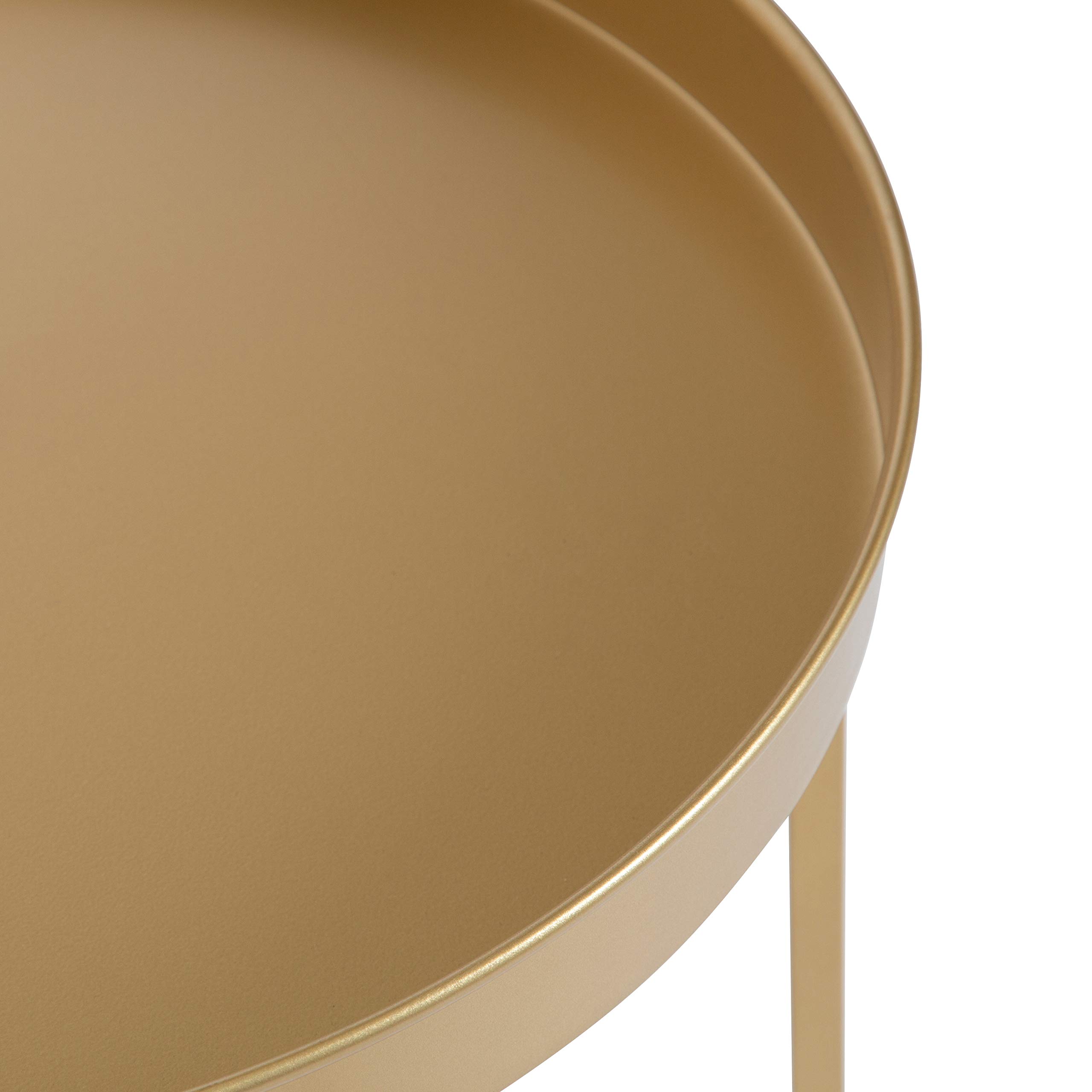 Kate and Laurel Celia Glam Round Side Table - 18.25