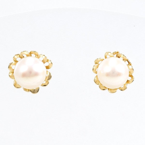 18K Yellow Gold Pearl Earrings for Women - Elegant & Timeless Jewelry Gift for Weddings, Parties & Special Occasions