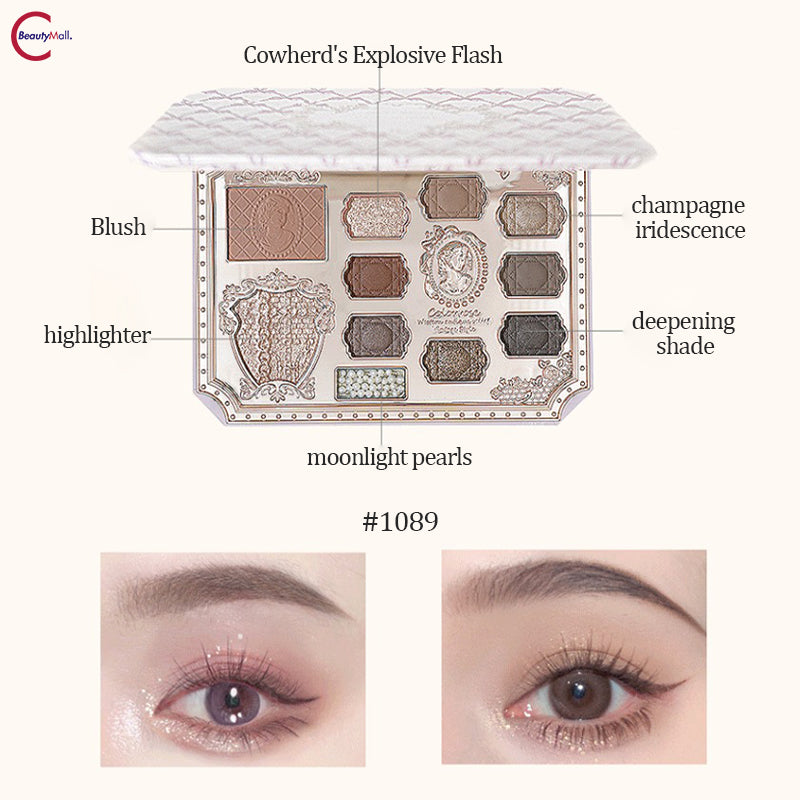 COLORROSE Dream Ballet Eyeshadow Palette - 12 Highly Pigmented Matte & Shimmer Eyeshadows for Professional Makeup | Perfect for Day & Night Looks, Parties & Special Occasions