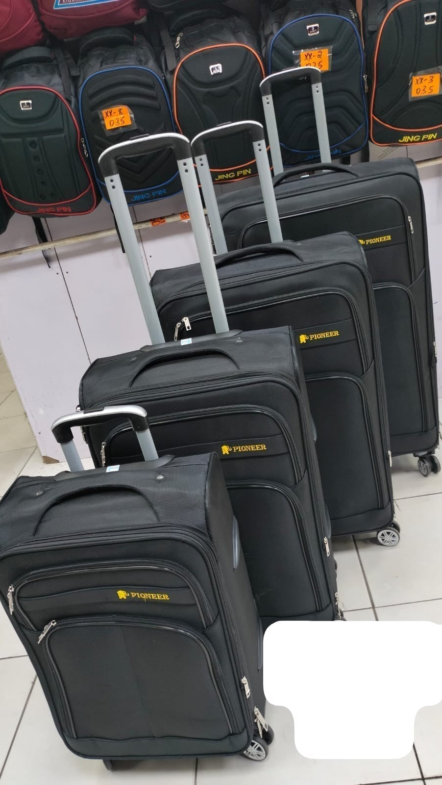 4-Piece Black Luggage Set - Durable Suitcases for Travel, Business Trips & Vacations | Carry-On & Check-In Bags