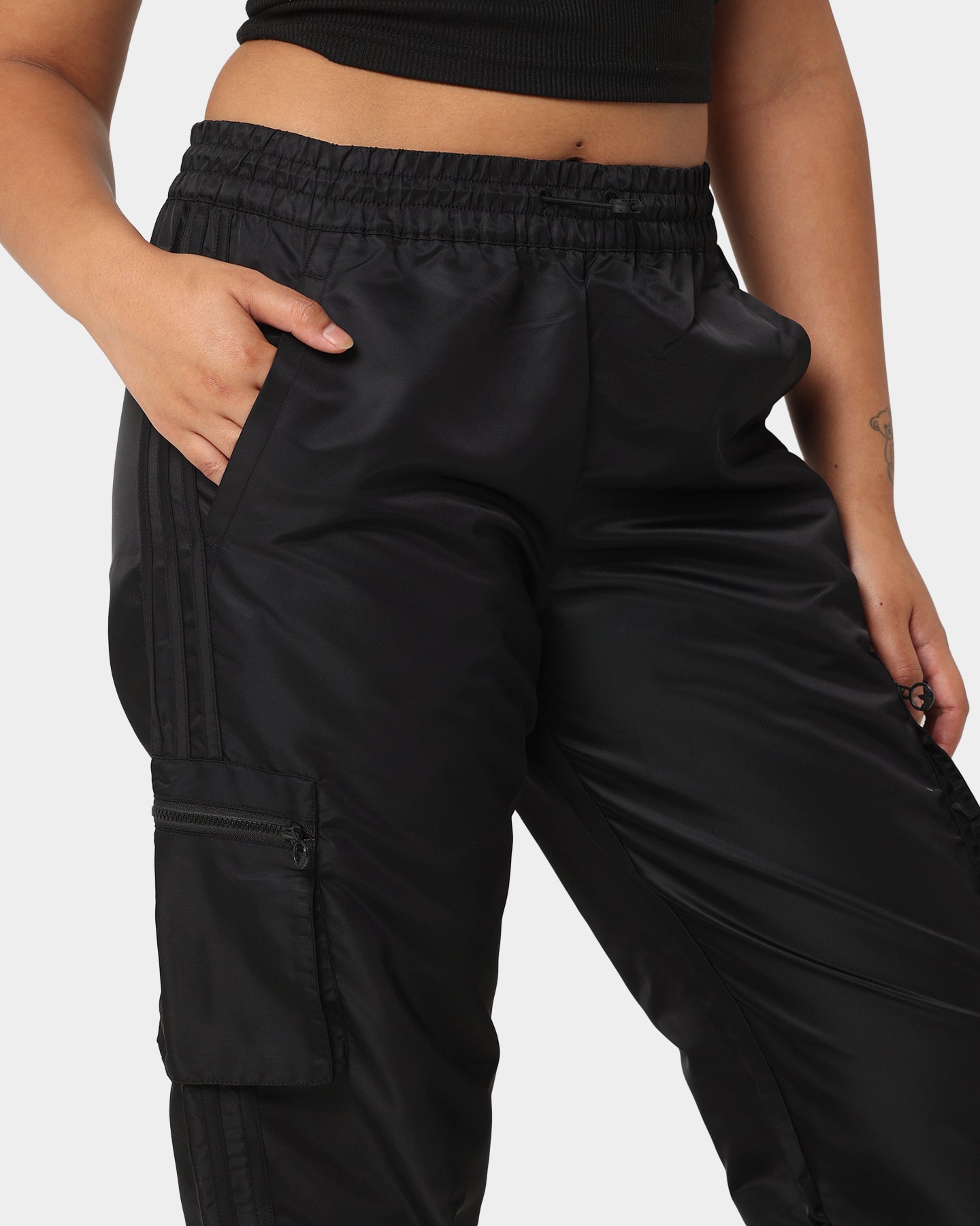 Adidas Women's Cargo Pants - Black Athletic Workout Joggers for Running, Gym & Casual Wear