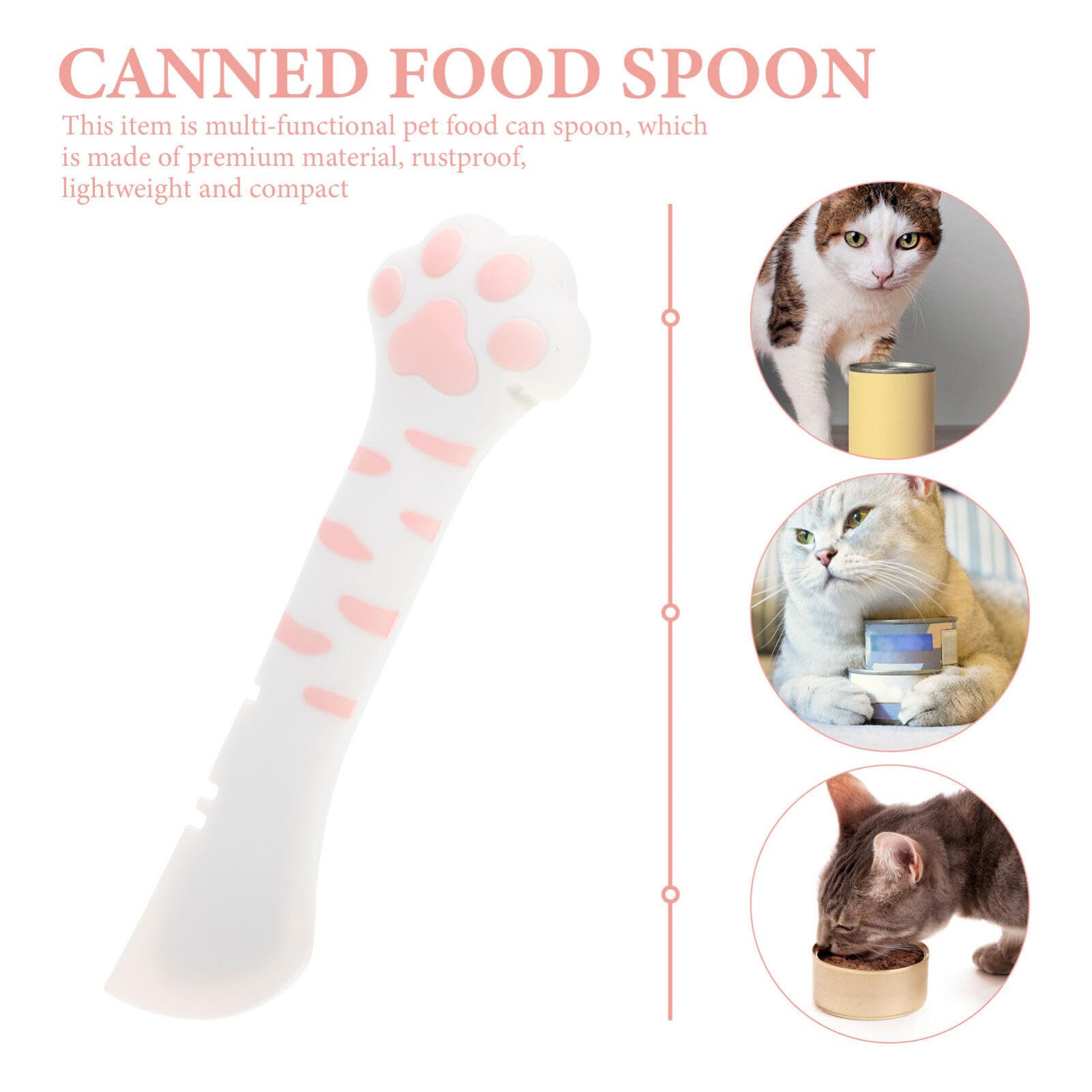 Universal Silicone Pet Food Can Spoon & Can Cover - Mini Spatula & Can Opener for Cat & Dog Feeding - Perfect for Wet Food Storage & Travel Use