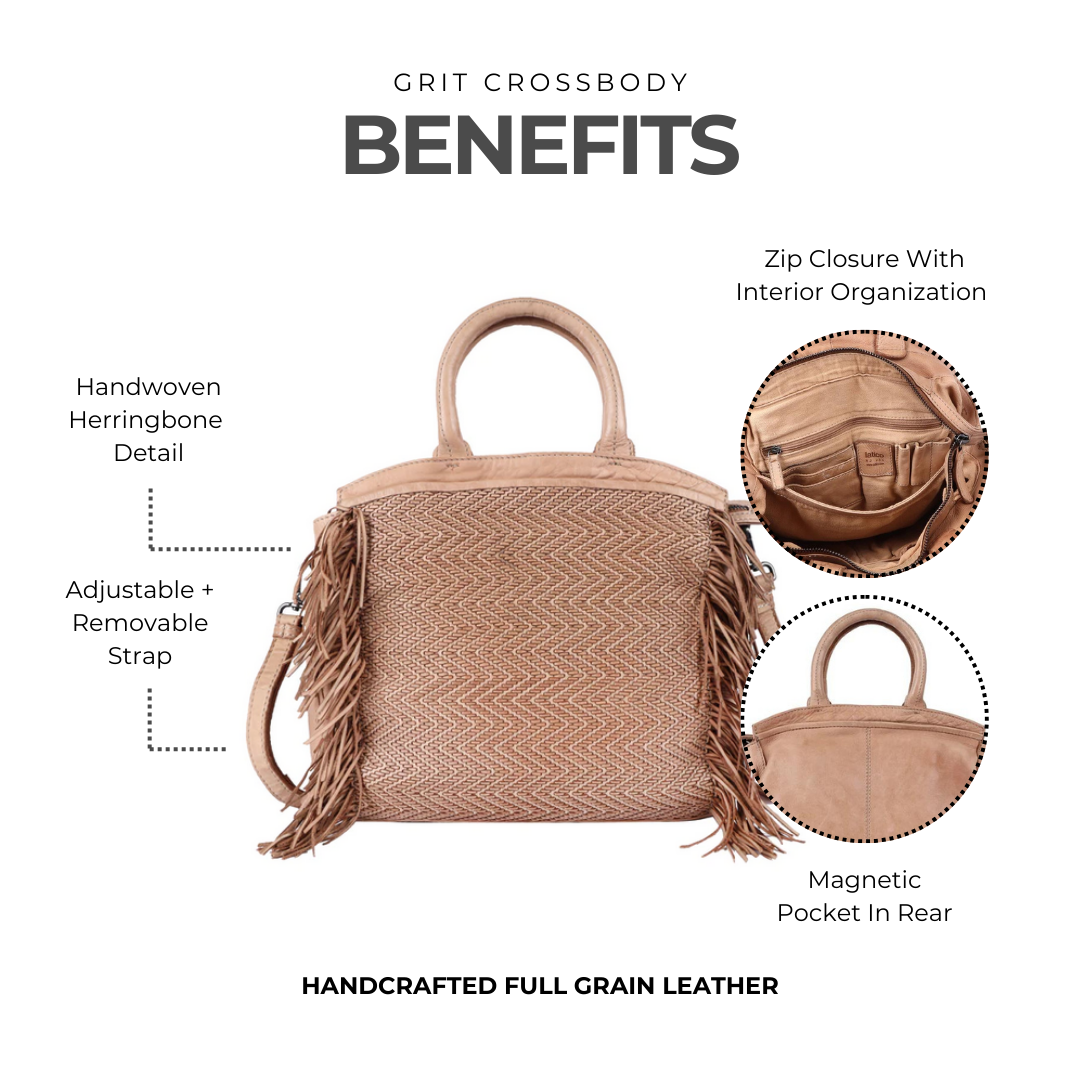 Grit Crossbody Bag for Women - Stylish & Durable Leather Shoulder Purse - Perfect for Travel, Work & Everyday Use