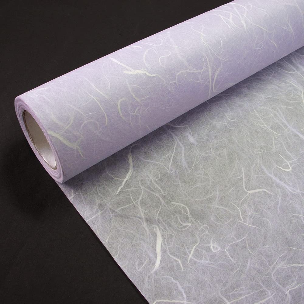 Premium Korean Hanji Mulberry Paper Roll - Natural Fiber Texture, Unyong Lavender (21.3