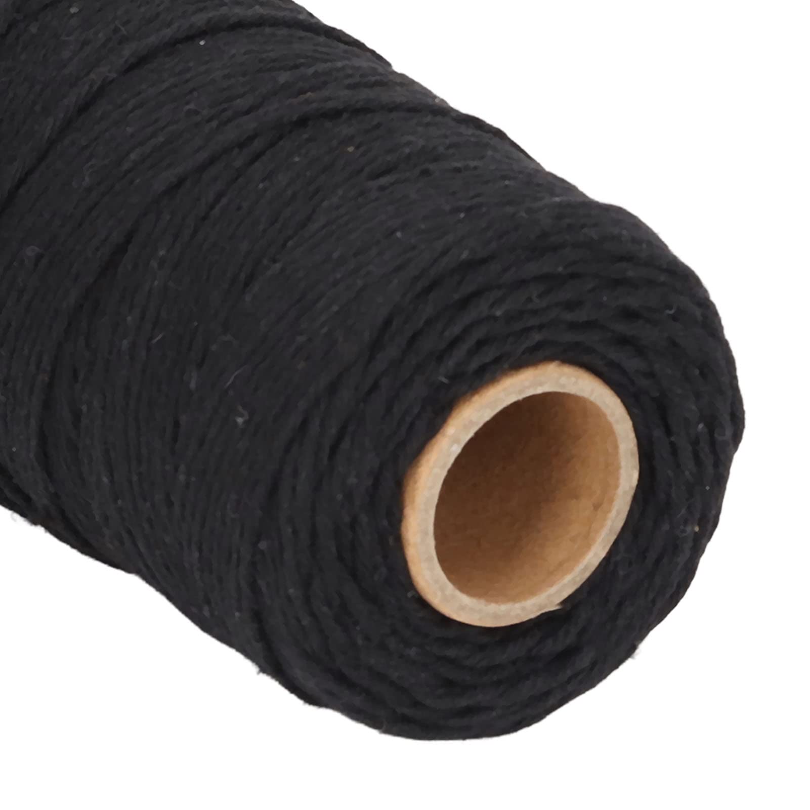 2mm Cotton Macrame Rope Cord - Natural Macrame String for DIY Crafts, Tassel Making & Home Decor | Perfect for Wall Hangings, Plant Hangers & Boho Decor (Black)