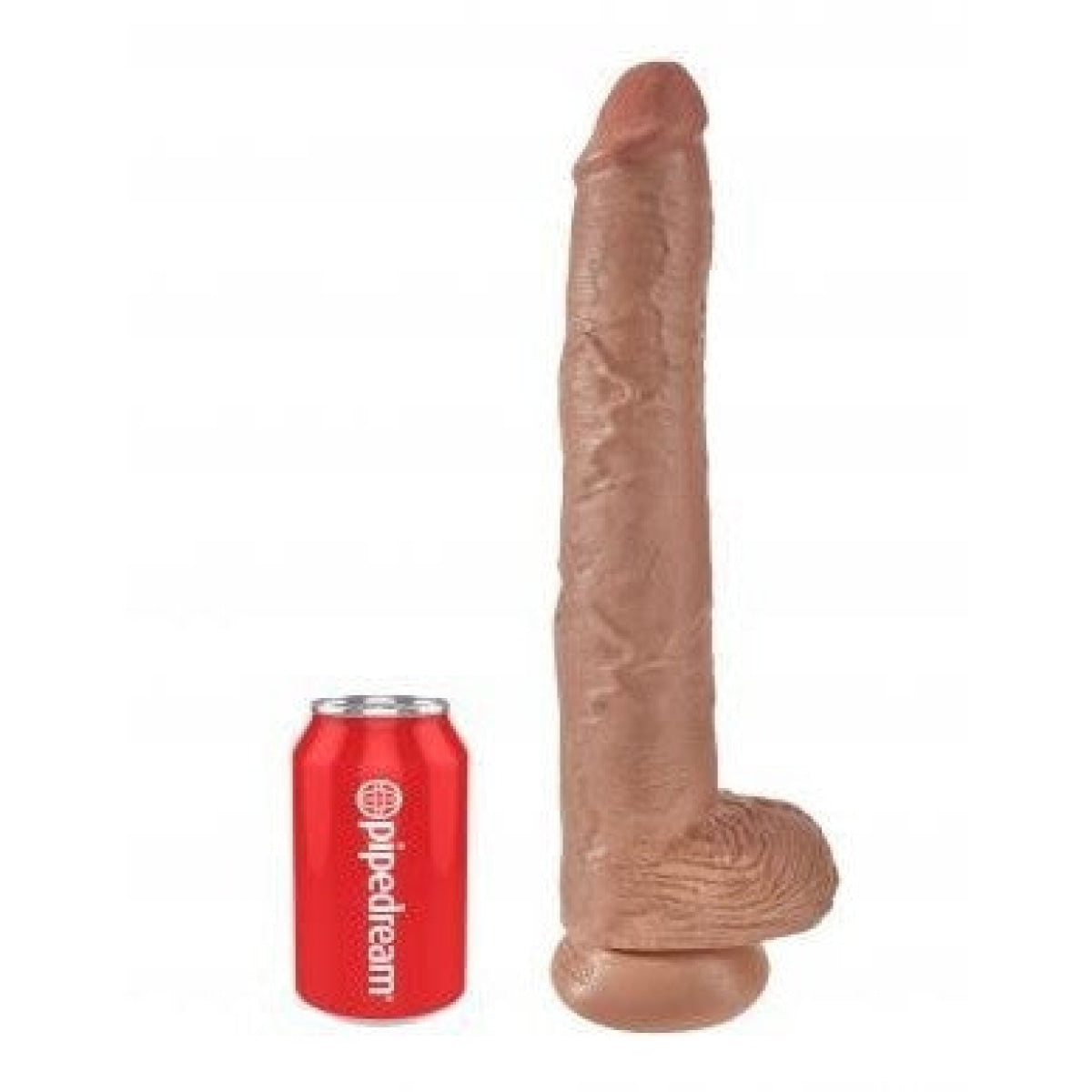 King Cock 14 Inch Realistic Tan Dildo with Balls - Lifelike Adult Toy for Couples & Solo Play, Perfect for BDSM, Roleplay & Spicing Up Your Sex Life