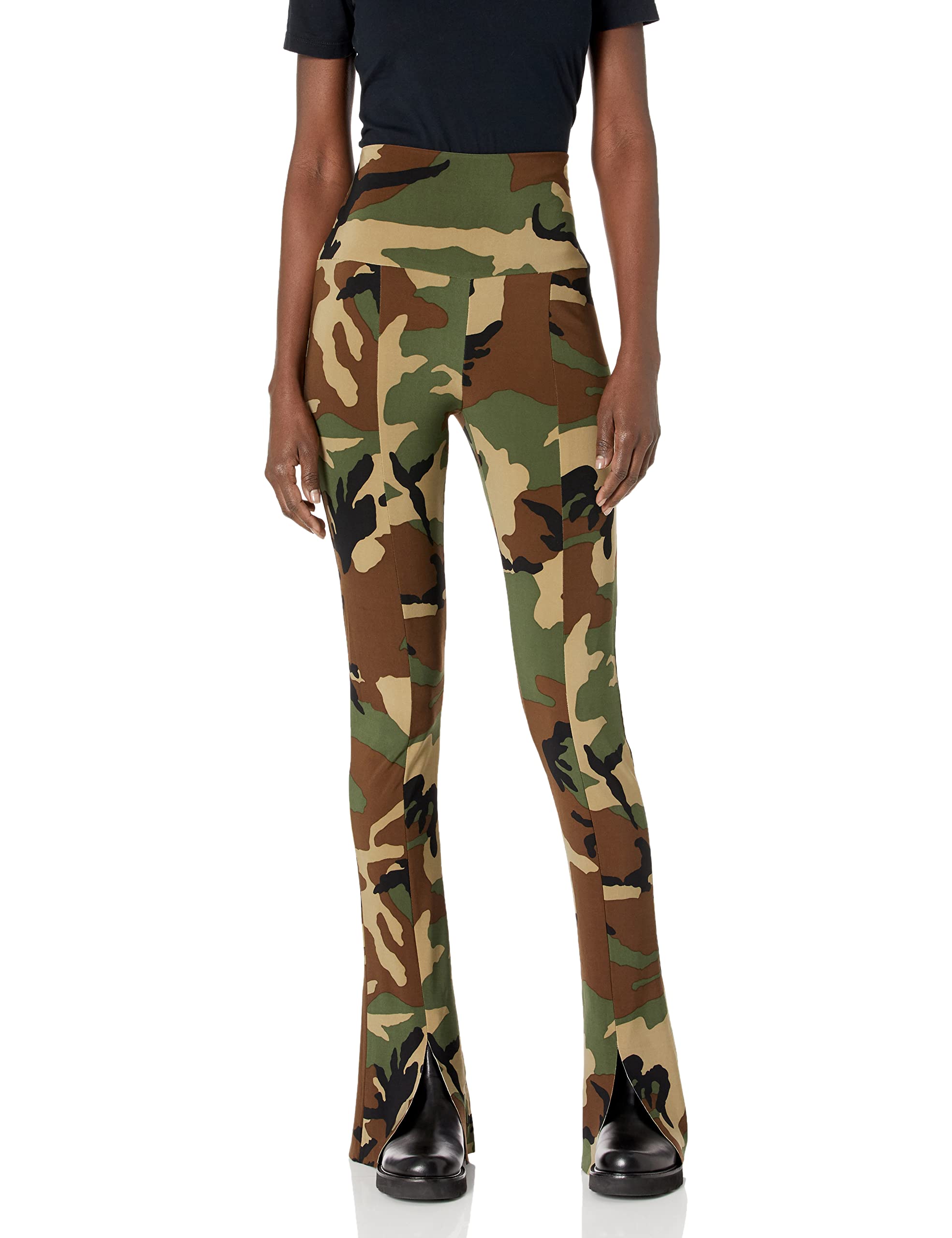 Norma Kamali Women's Spat Leggings - High Waisted Tummy Control Yoga Pants for Workout, Running & Lounge Wear | Plus Size Options Available