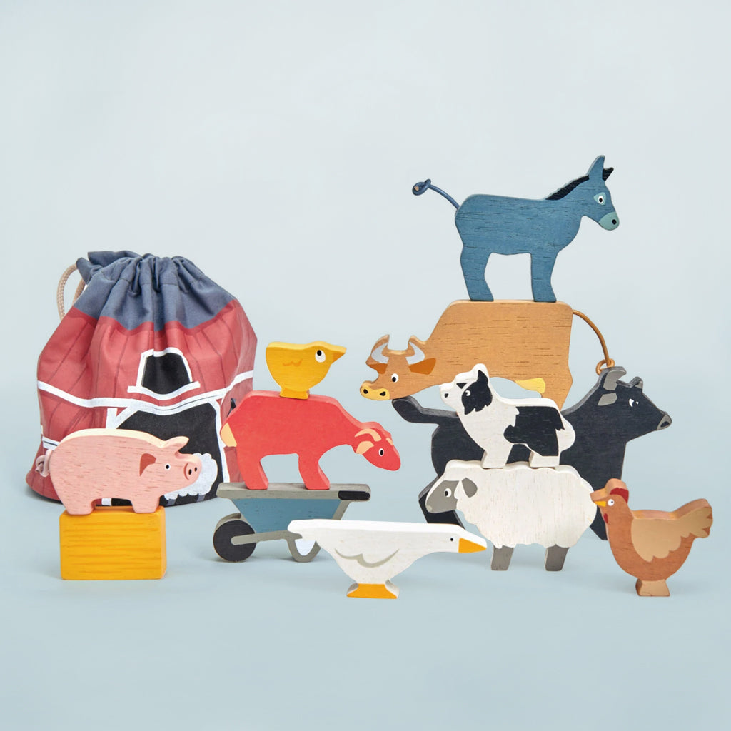 Stacking Farm Animal Toys for Toddlers - Educational Barnyard Playset for Kids - Perfect for Learning, Sorting & Imaginative Play