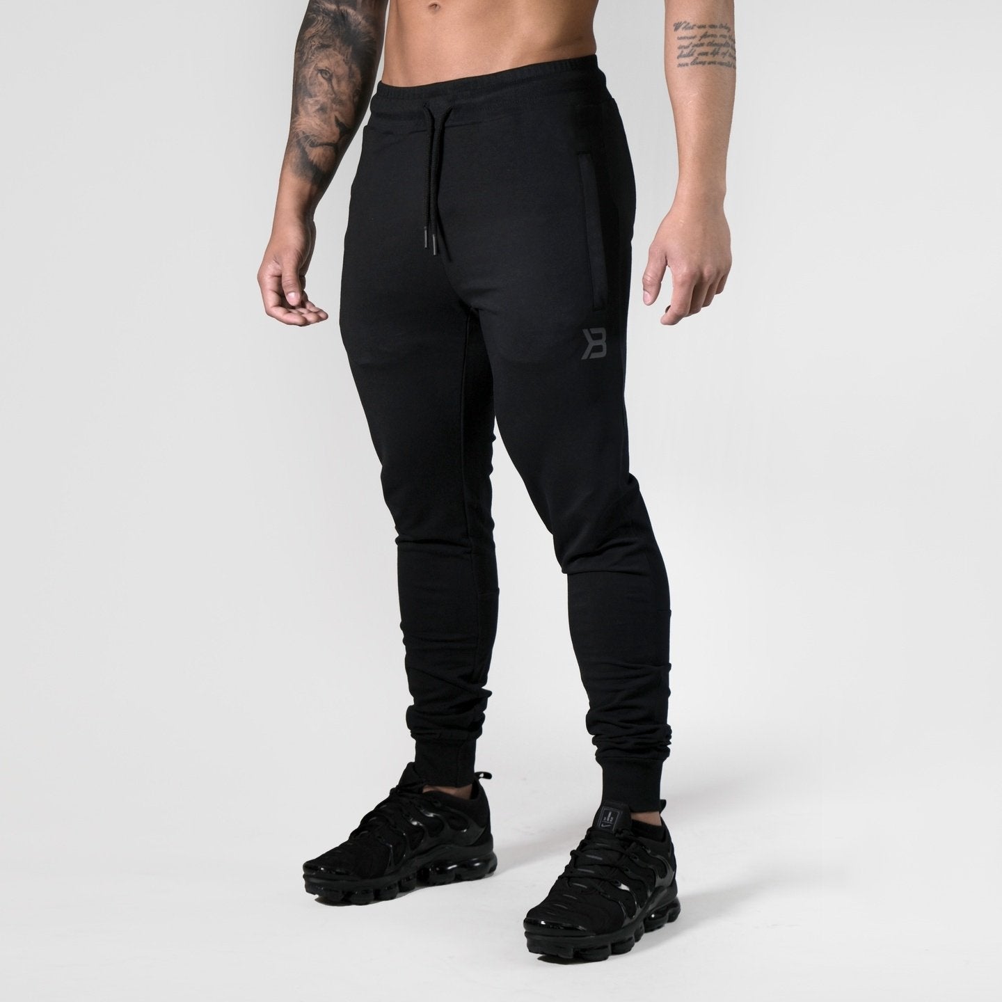 Better Bodies Tapered Joggers V2 - Men's Athletic Jogger Pants for Running, Gym & Casual Wear - Black Comfortable Workout Sweatpants