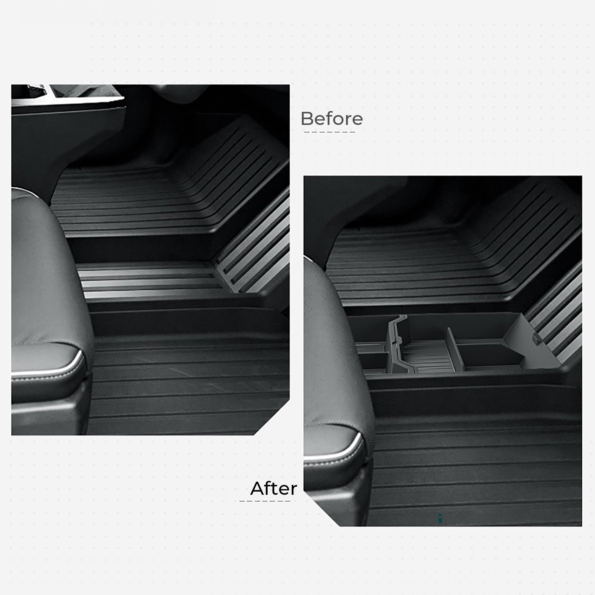 Premium ABS Cybertruck Center Console Organizer Tray - Custom Fit Storage Solution for Tesla Cybertruck Accessories | Perfect for Road Trips & Daily Commute