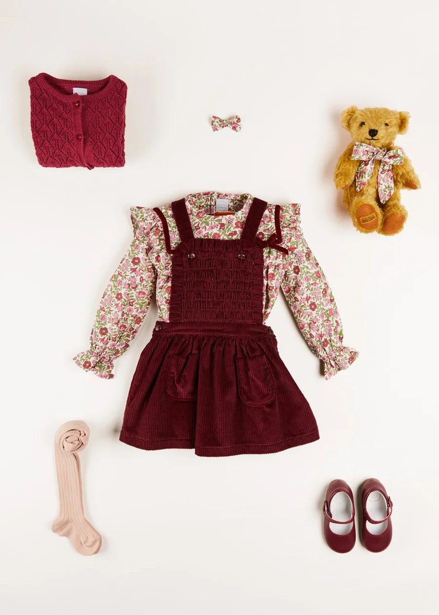 Burgundy Corduroy Skirt for Baby Girls | Soft & Stylish Toddler Outfit | Perfect for Holidays, Photos & Special Occasions