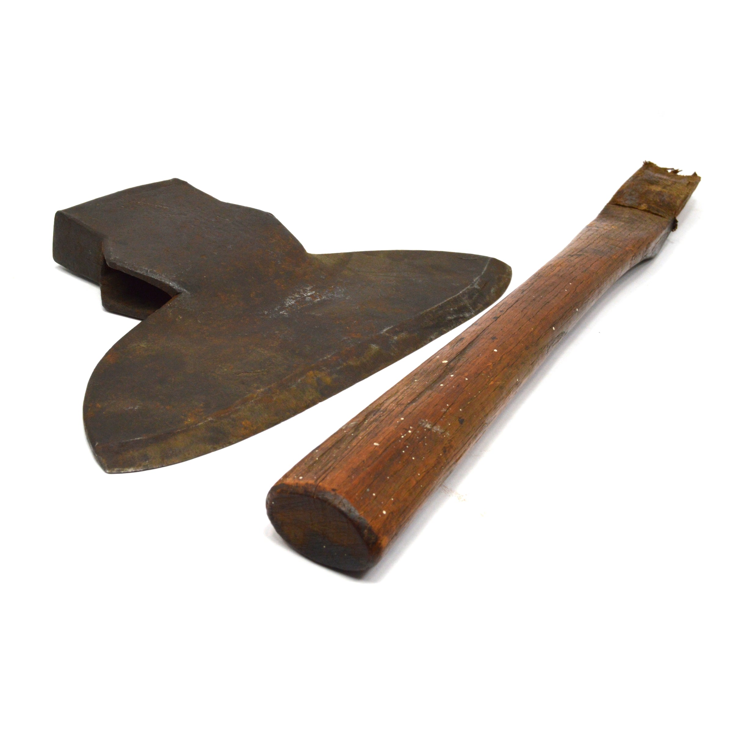 Vintage Broad Hewing Axe with Partial Makers Mark - Michigan Pattern 13