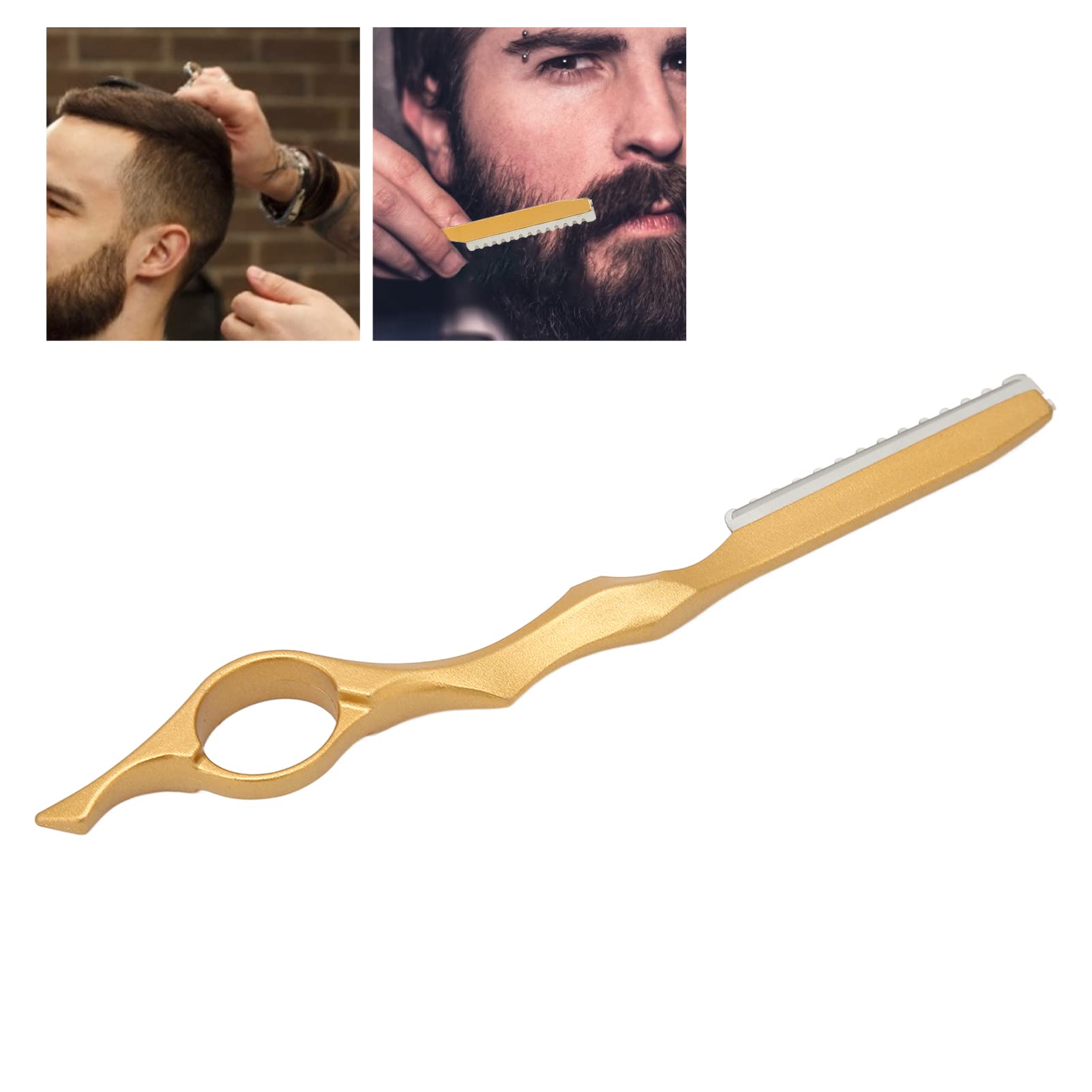 Professional Hair Cutting Razor - Styling & Thinning Knife for Texturizing & Trimming (Golden) | Perfect for Barbers, Stylists & DIY Haircuts at Home