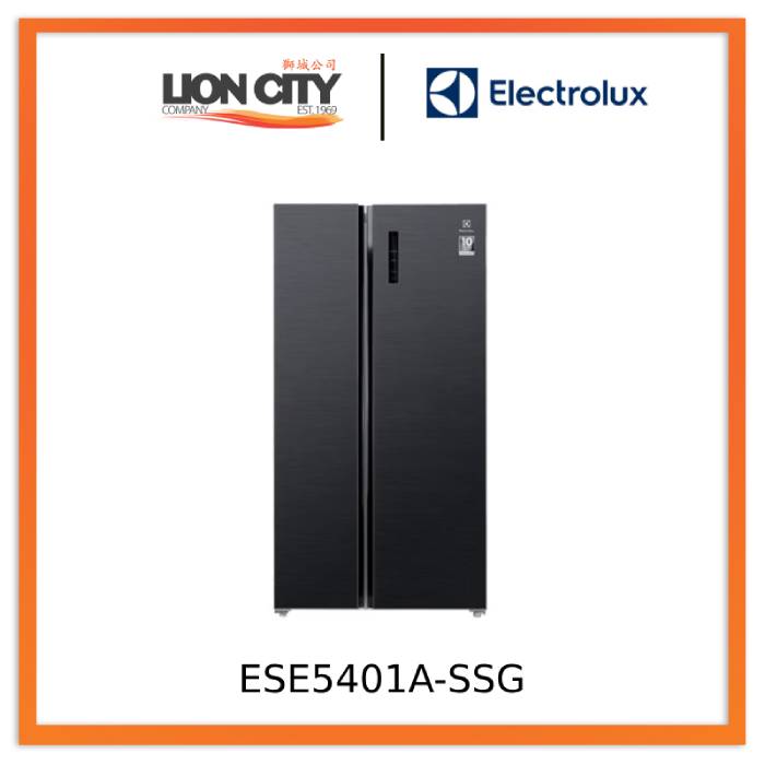 Electrolux ESE5401A SSG 499L UltimateTaste 700 Side by Side Refrigerator - Energy Efficient Stainless Steel French Door Fridge for Modern Kitchens & Large Families
