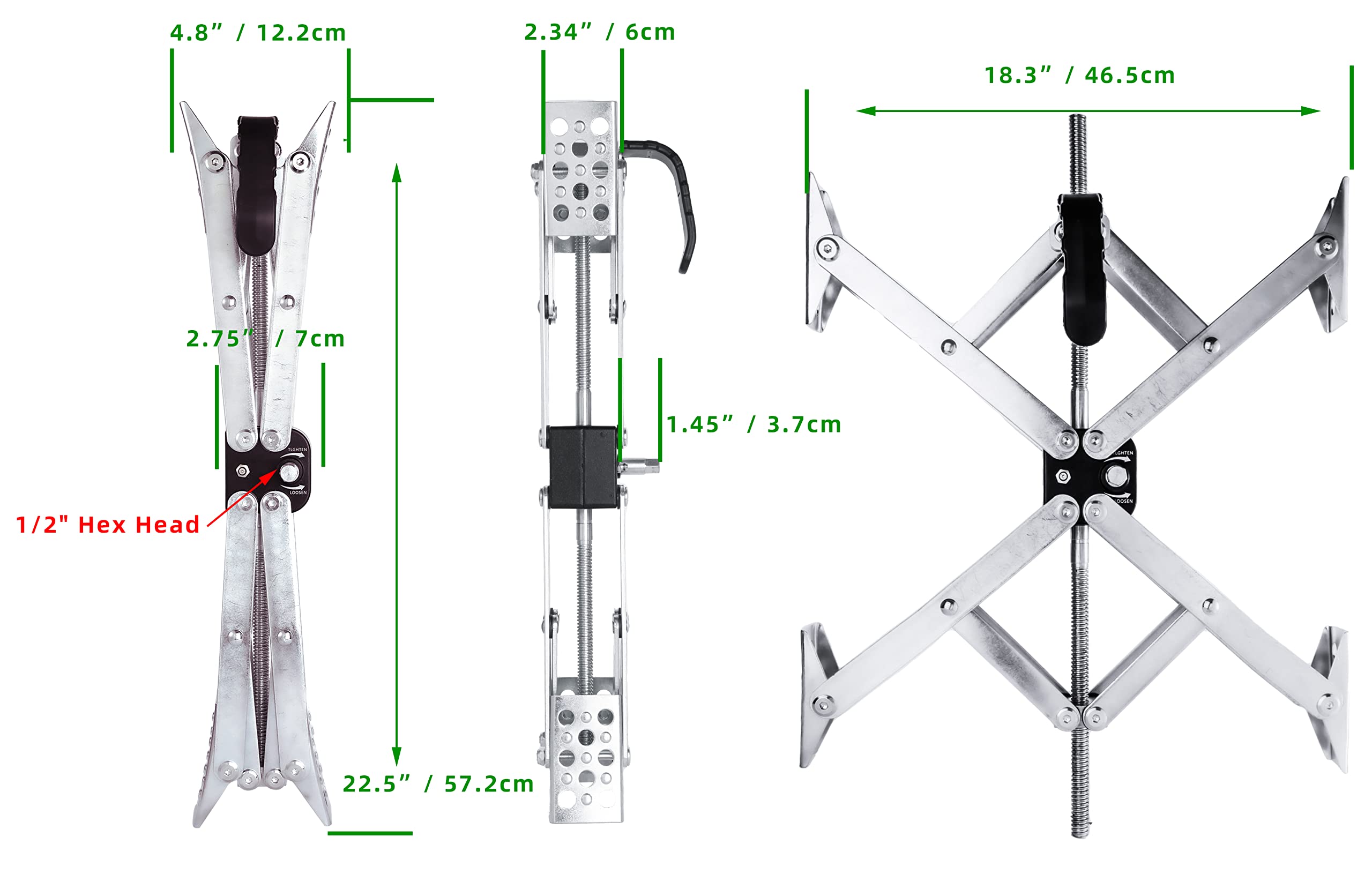 X-Shaped Wheel Chock Stabilizer for RV Travel Trailer - Adjustable with Drill - Dual Axle Tire Stabilizer for Camping (2-Pack XL) - Perfect for Leveling Your Camper on Uneven Grounds