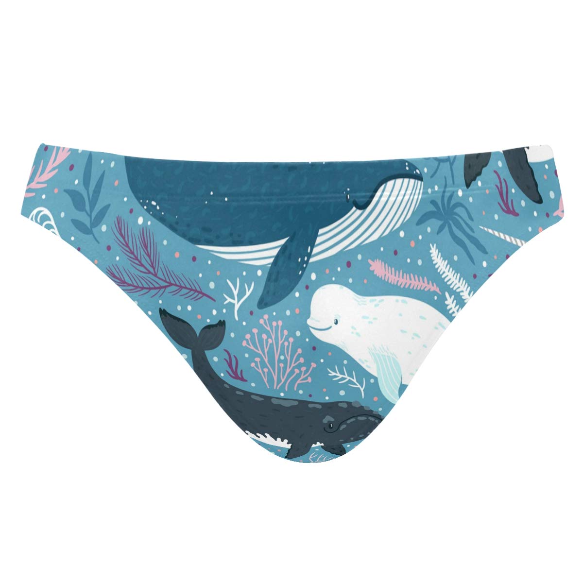 Stylish Men's Swim Trunks with Cute Whale Print - Quick Dry Comfortable Swimwear for Beach, Pool & Vacation - Trendy Bikini Briefs for Summer Fun