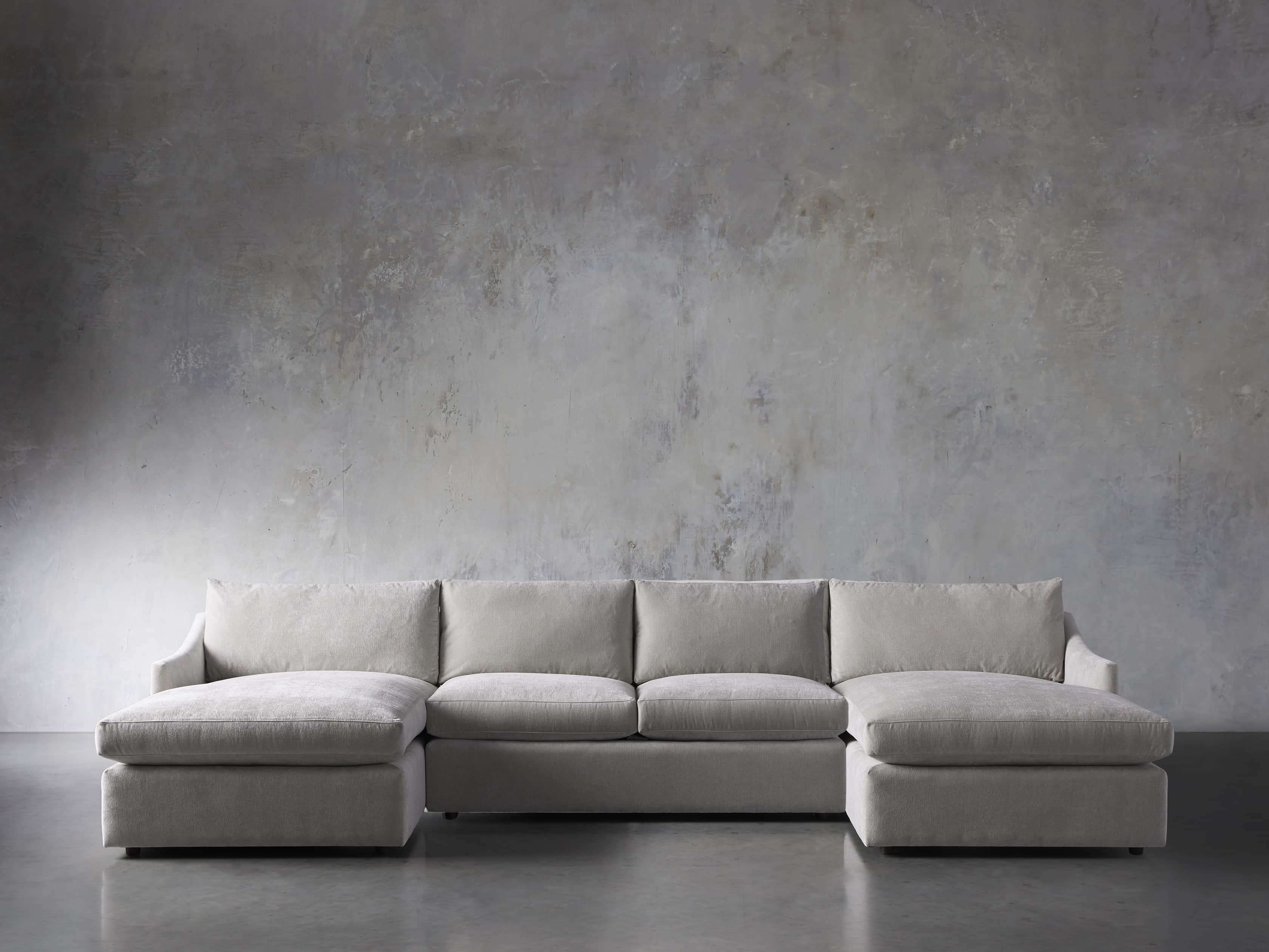 Branson 3-Piece Double Chaise Sectional Sofa Set - Modern L-Shaped Couch for Living Room, Family Room & Lounge Areas