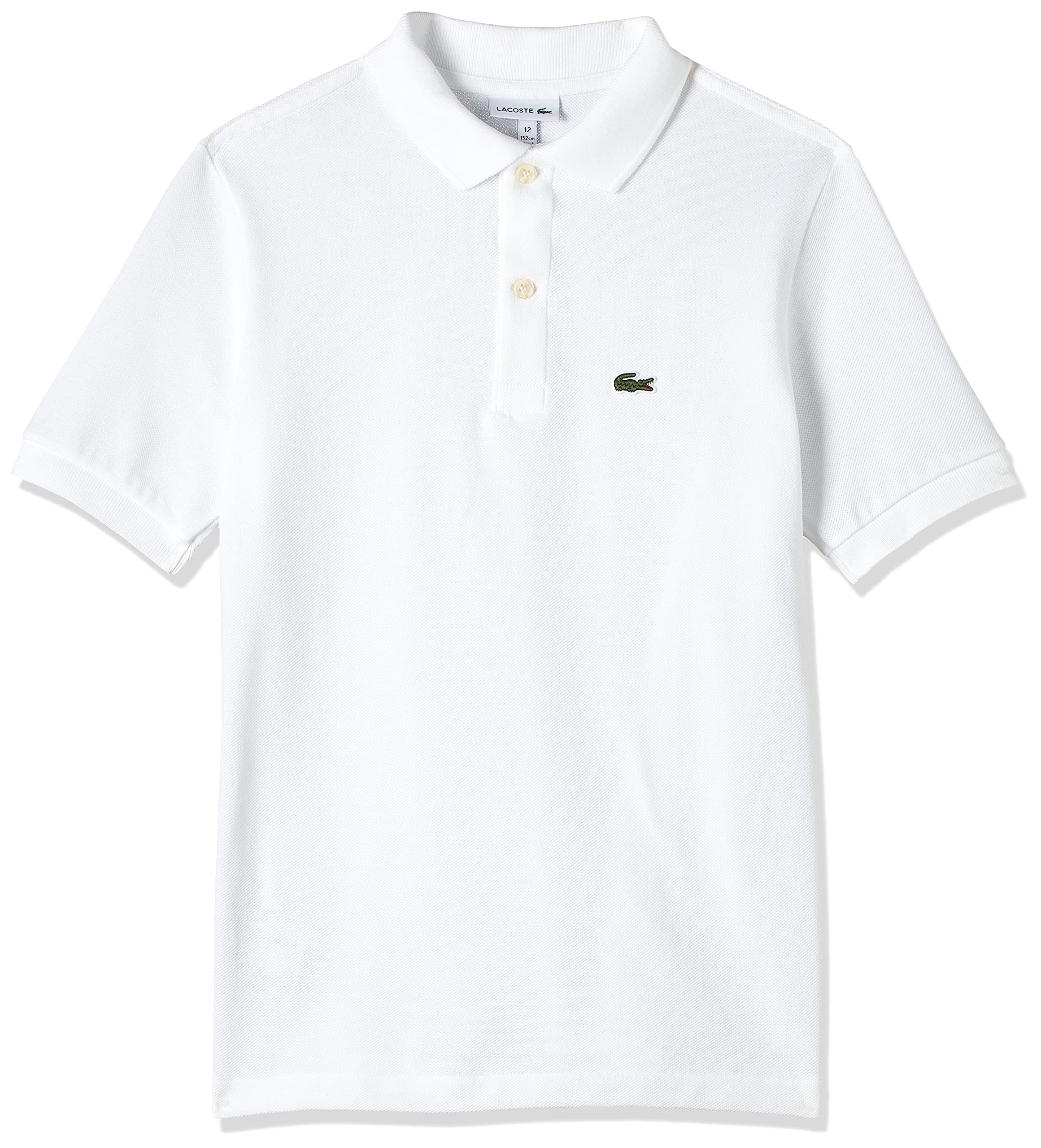 Lacoste Elyan Boys' Short-Sleeve Polo Shirt - White - 24 Months - Premium Cotton Casual Wear for Toddler Boys - Perfect for Playdates, Preschool & Family Outings