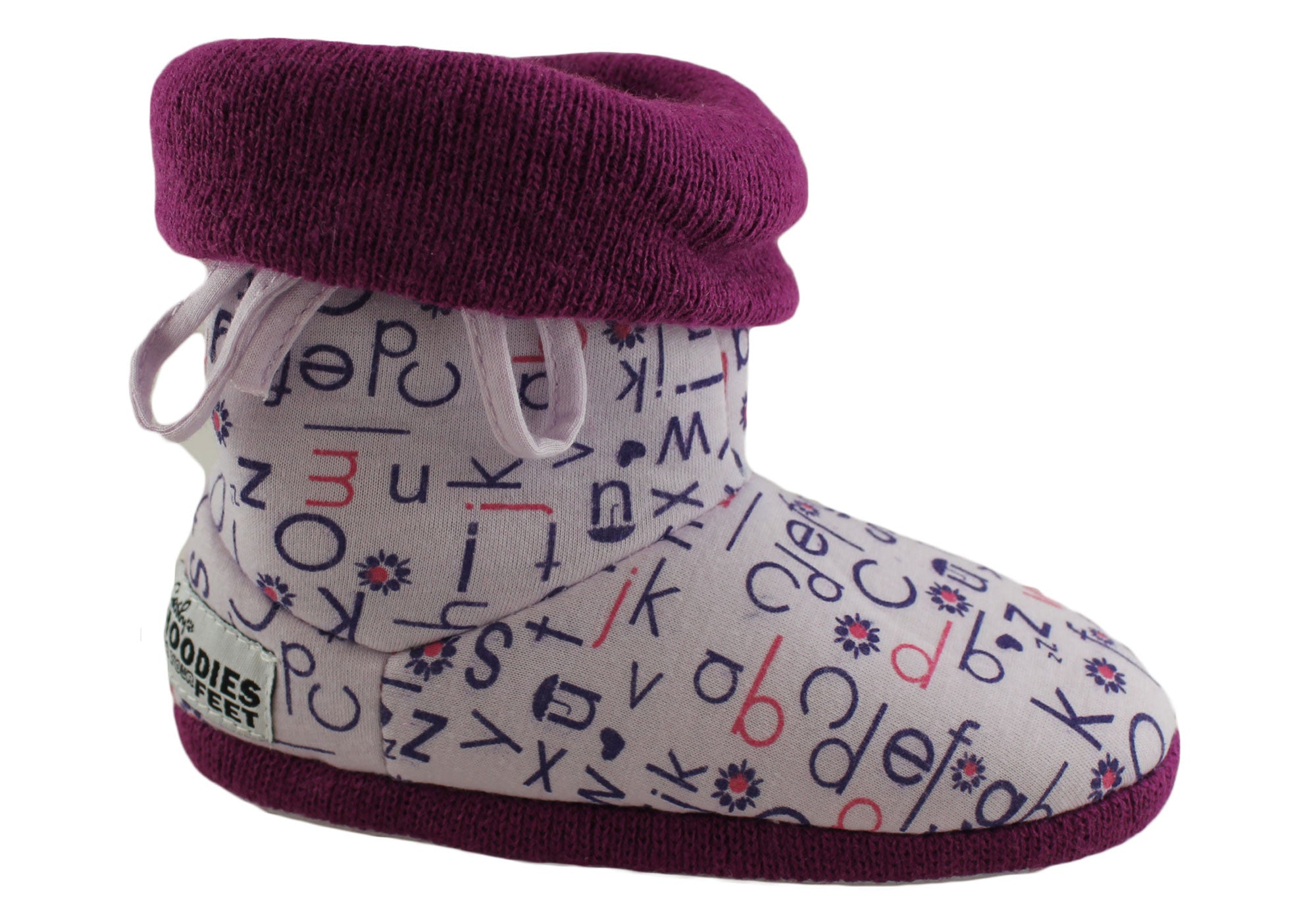 Grosby Hoodie Alpha Girl Kids Bootie Slippers - Cozy Winter House Shoes for Girls, Soft Indoor/Outdoor Slippers for Toddlers - Perfect for Home, School & Playtime