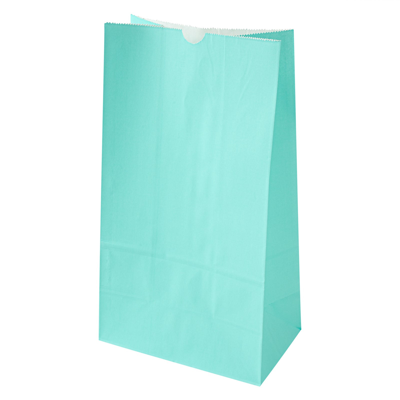 Premium Turquoise Paper Bags - 12 lb Weight Capacity, 7 x 4.25 x 12.5 Inches, 100 Count Box - Perfect for Gift Wrapping, Party Favors & Retail Packaging
