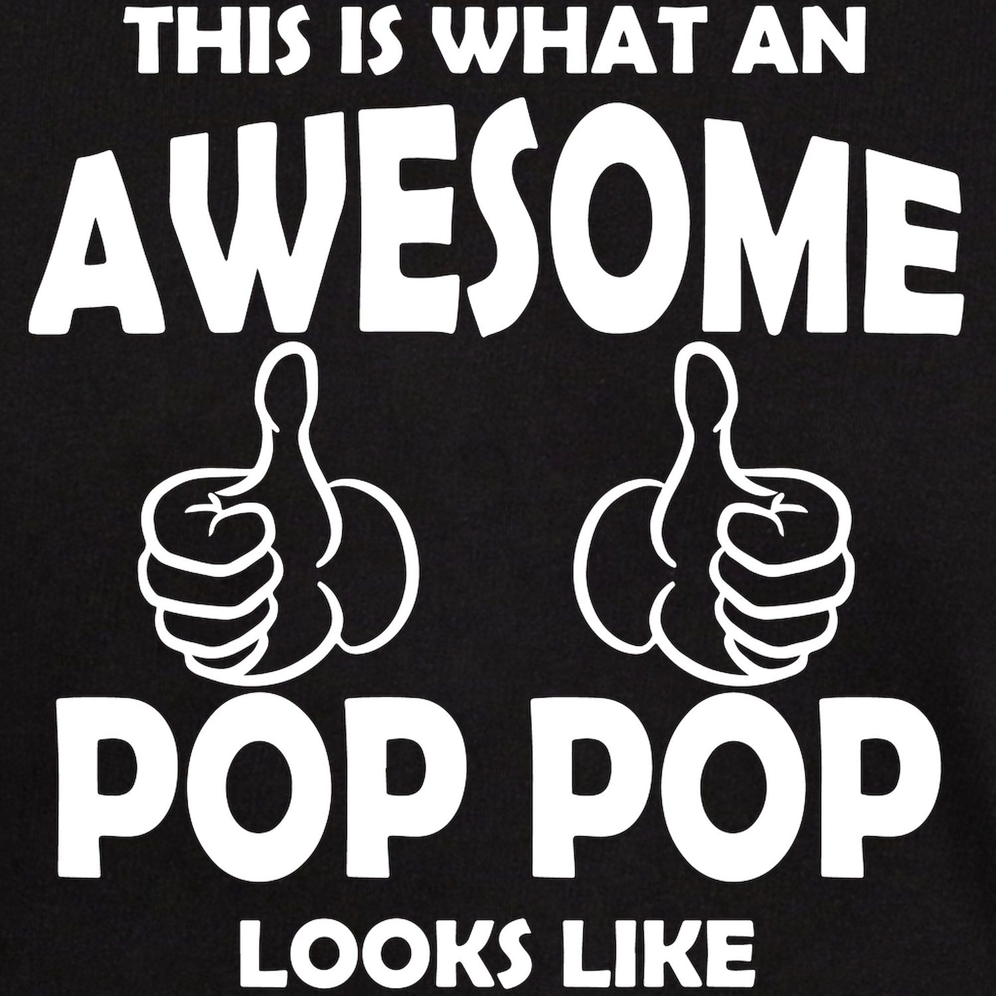 Awesome Pop Pop Graphic T-Shirt for Men - 100% Cotton Classic Dark Tee | Comfortable Casual Wear for Everyday & Family Gatherings