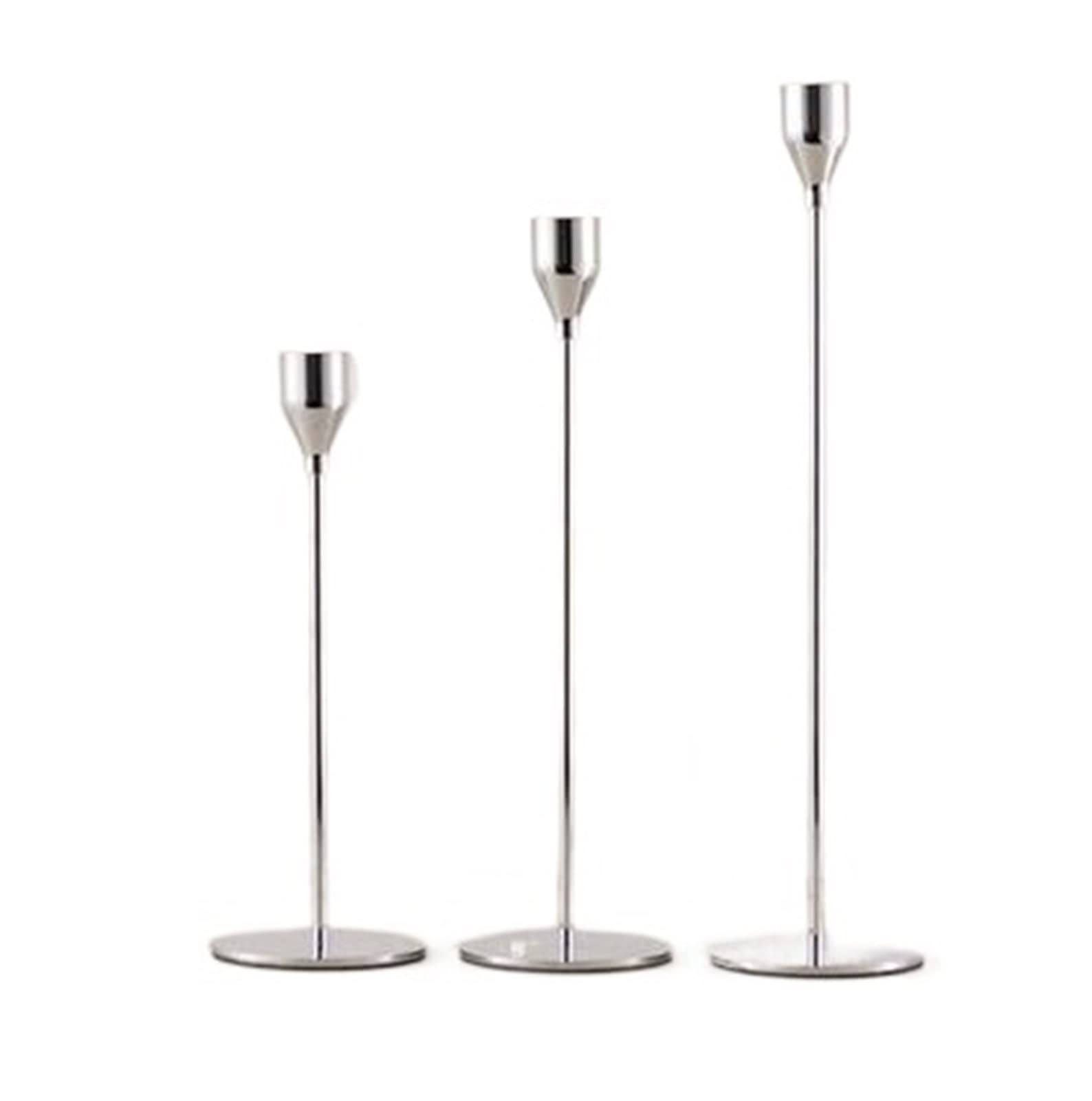 3-Piece Chinese Style Golden Metal Candle Holders Set - Elegant Wedding, Bar Party & Home Decor for Living Room, Dining Table, and Romantic Ambiance (Color B)