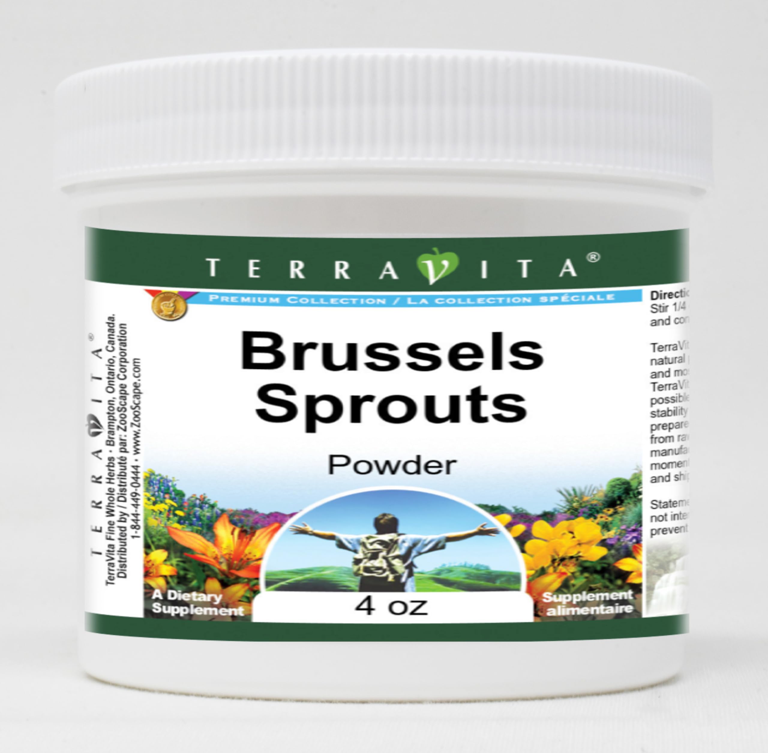 Organic Brussels Sprouts Powder 4oz | Superfood Supplement for Smoothies & Baking | Non-GMO, Gluten-Free | Antioxidant Rich for Immune Support & Detox